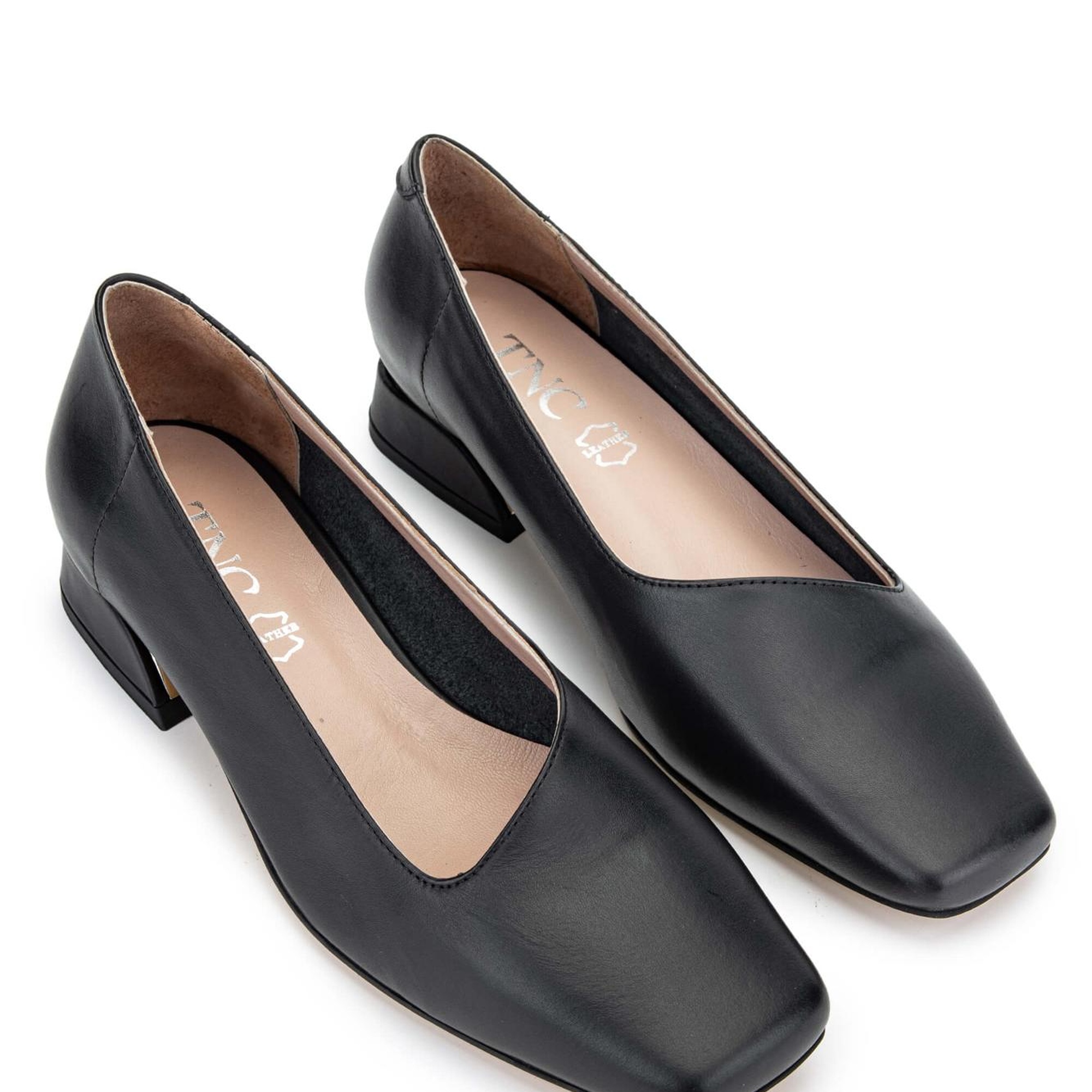 Tamer Tanca Kadın Hakiki Deri Siyah Deri Topuklu Ayakkabı