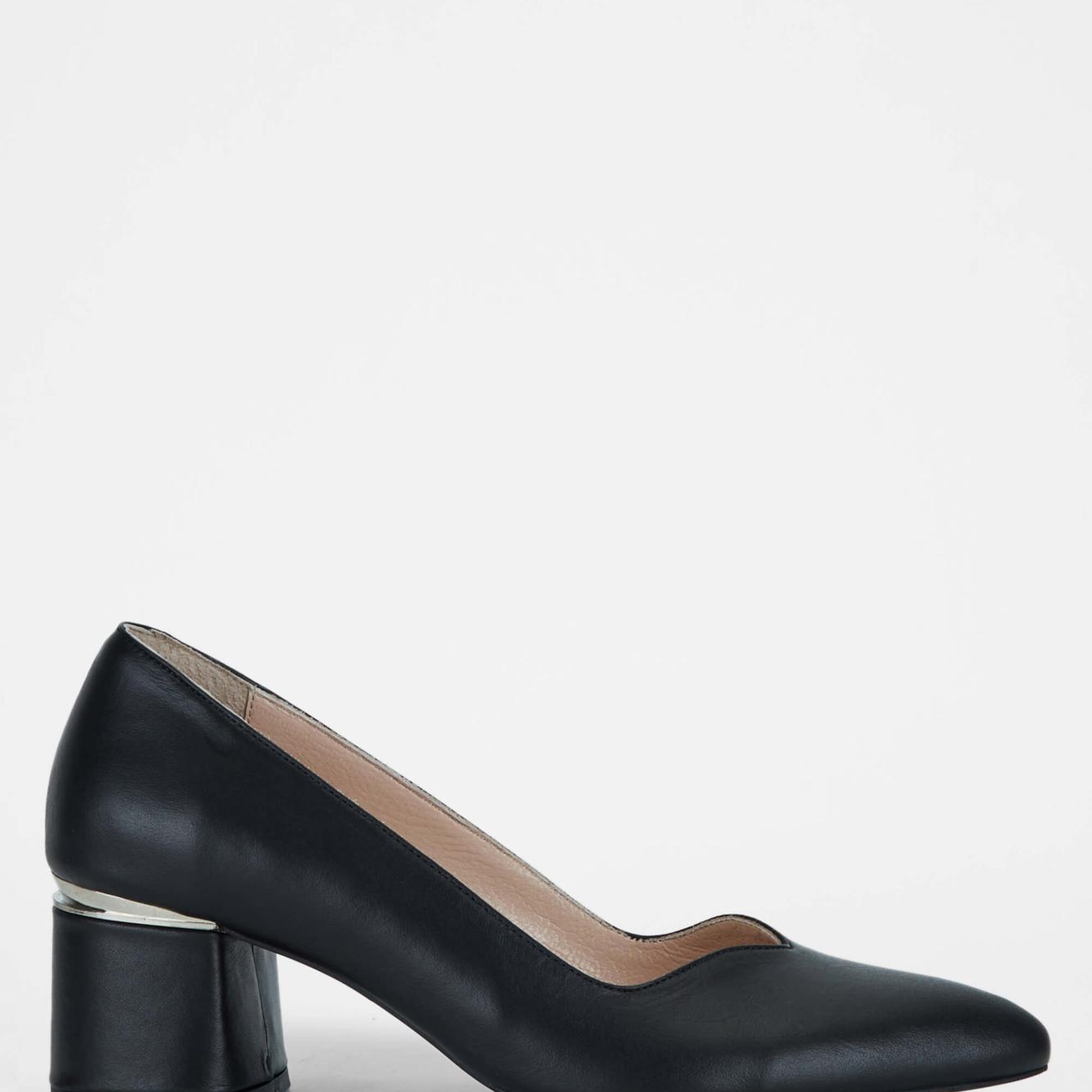 Tamer Tanca Kadın Hakiki Deri Siyah Deri Topuklu Ayakkabı