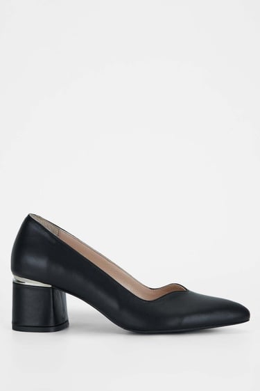  Tamer Tanca Kadın Hakiki Deri Siyah Deri Topuklu Ayakkabı