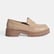 Kadın Bej Slip-On Deri Loafer
