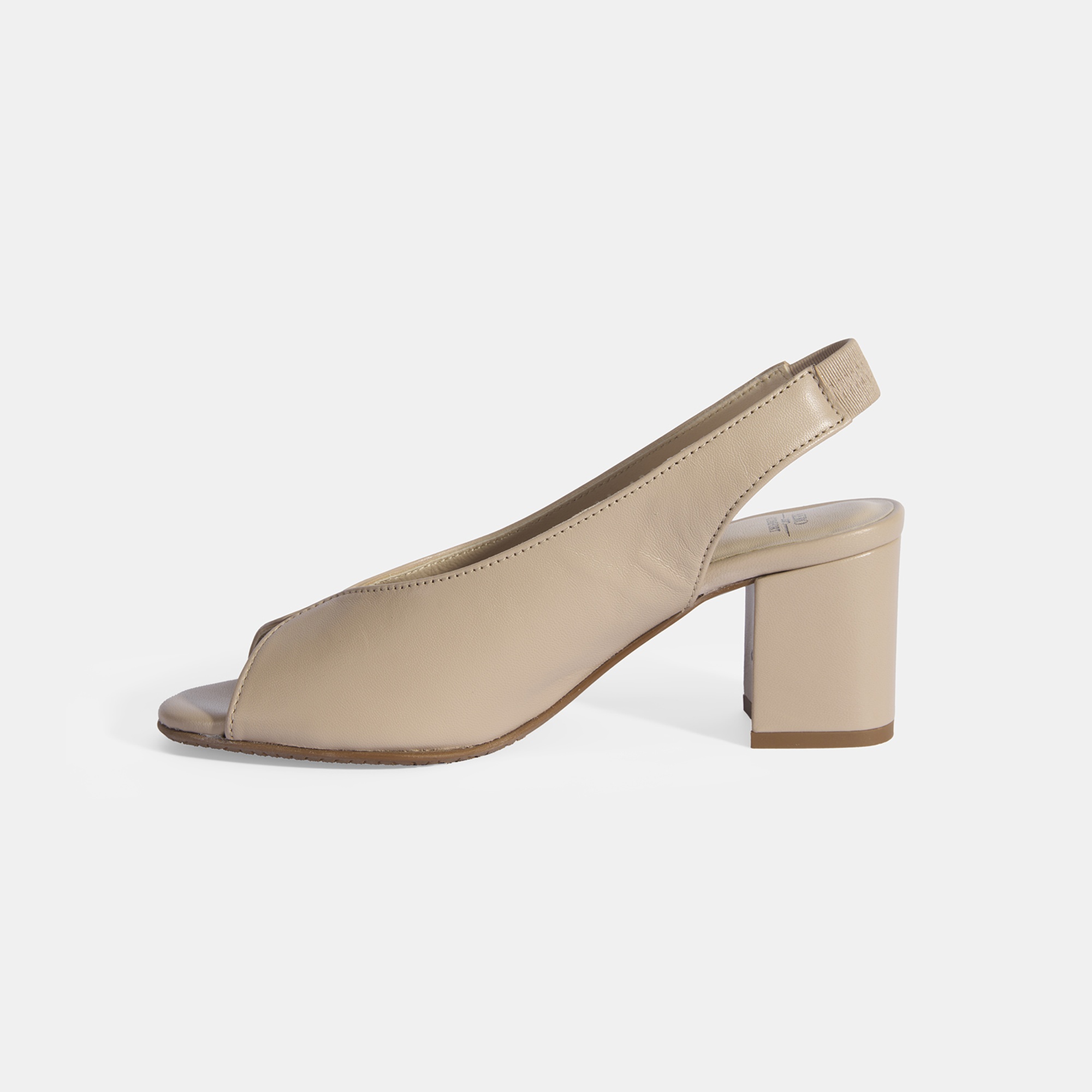 Kadın Vizon DesaComfort Lastik Bantlı Slingback Topuklu Ayakkabı