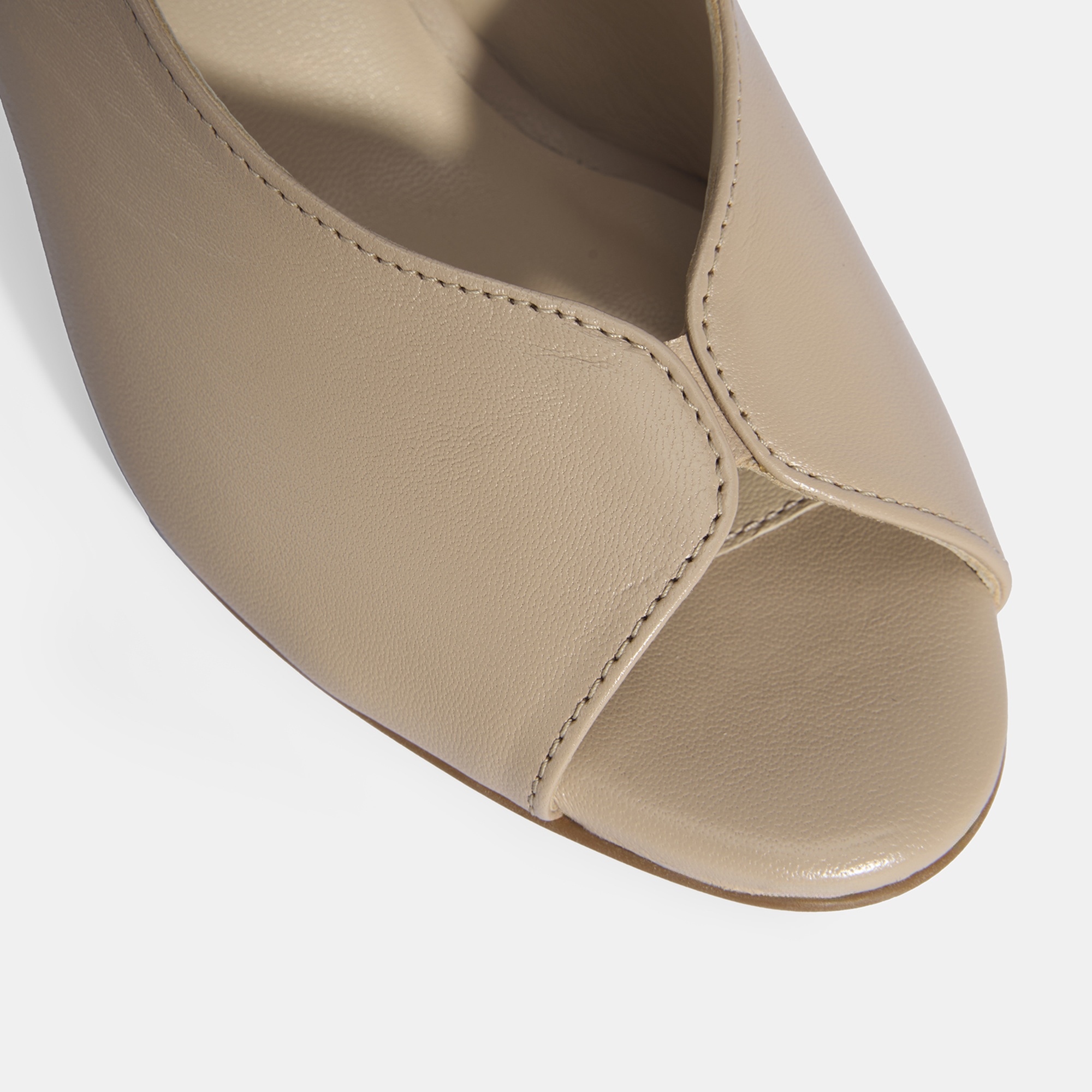 Kadın Vizon DesaComfort Lastik Bantlı Slingback Topuklu Ayakkabı