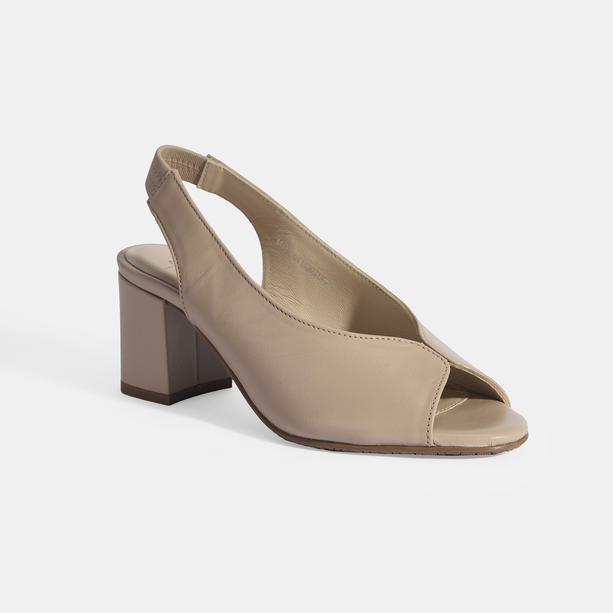 Kadın Vizon DesaComfort Lastik Bantlı Slingback Topuklu Ayakkabı