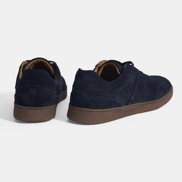  Erkek Lacivert Bağcıklı Süet Günlük Ayakkabı