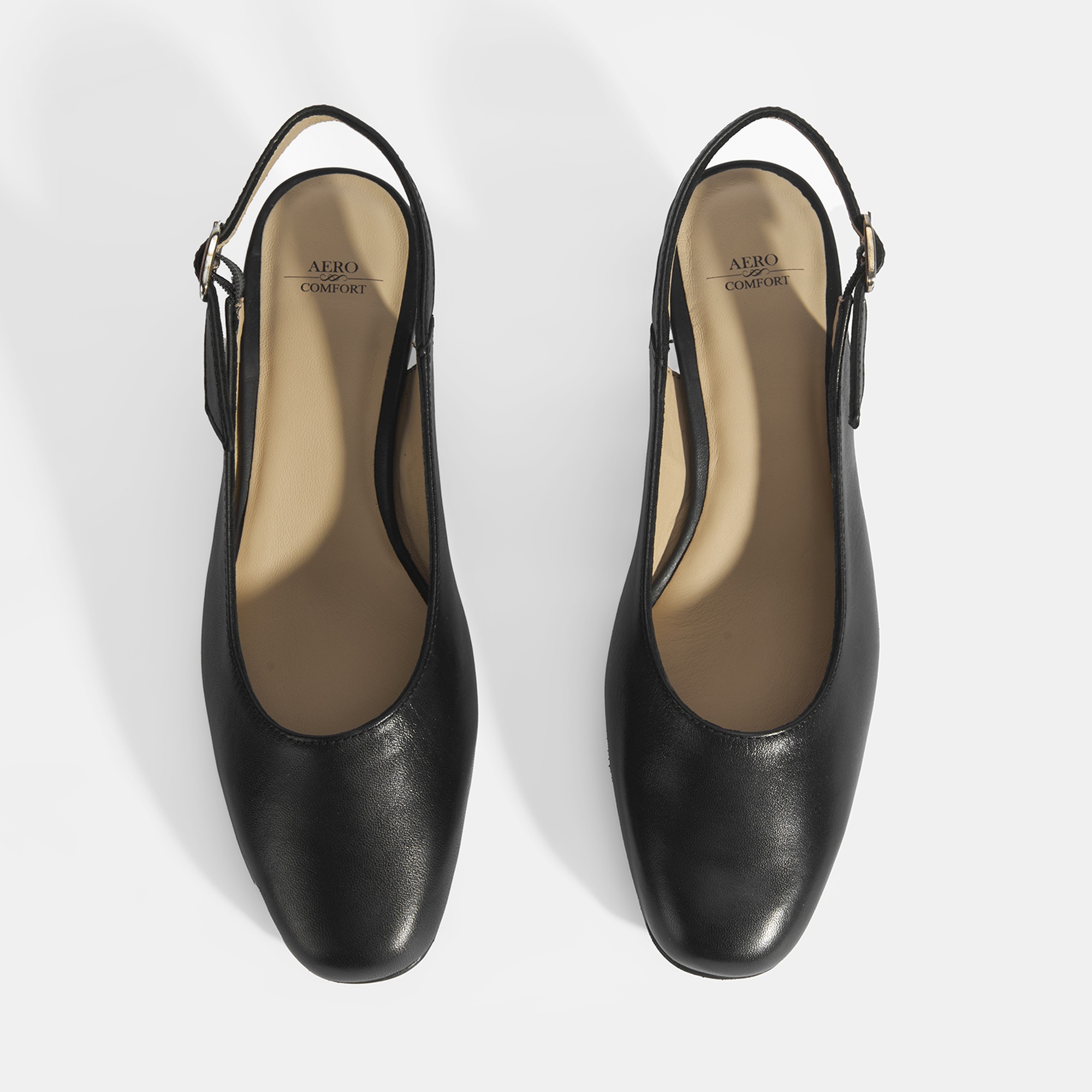 Kadın Siyah Ayarlanabilir Tokalı DesaComfort Deri Topuklu Ayakkabı