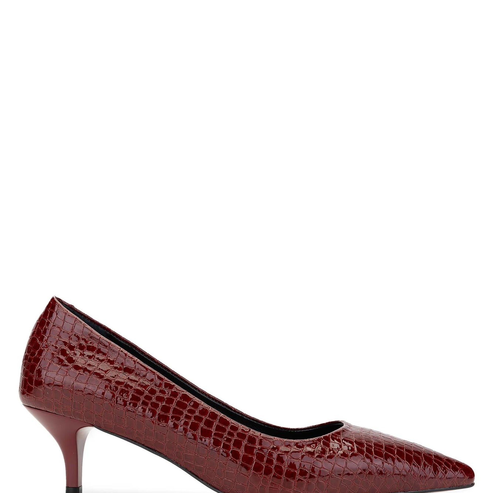 Tamer Tanca Kadın Hakiki Deri Bordo Stiletto Ayakkabı