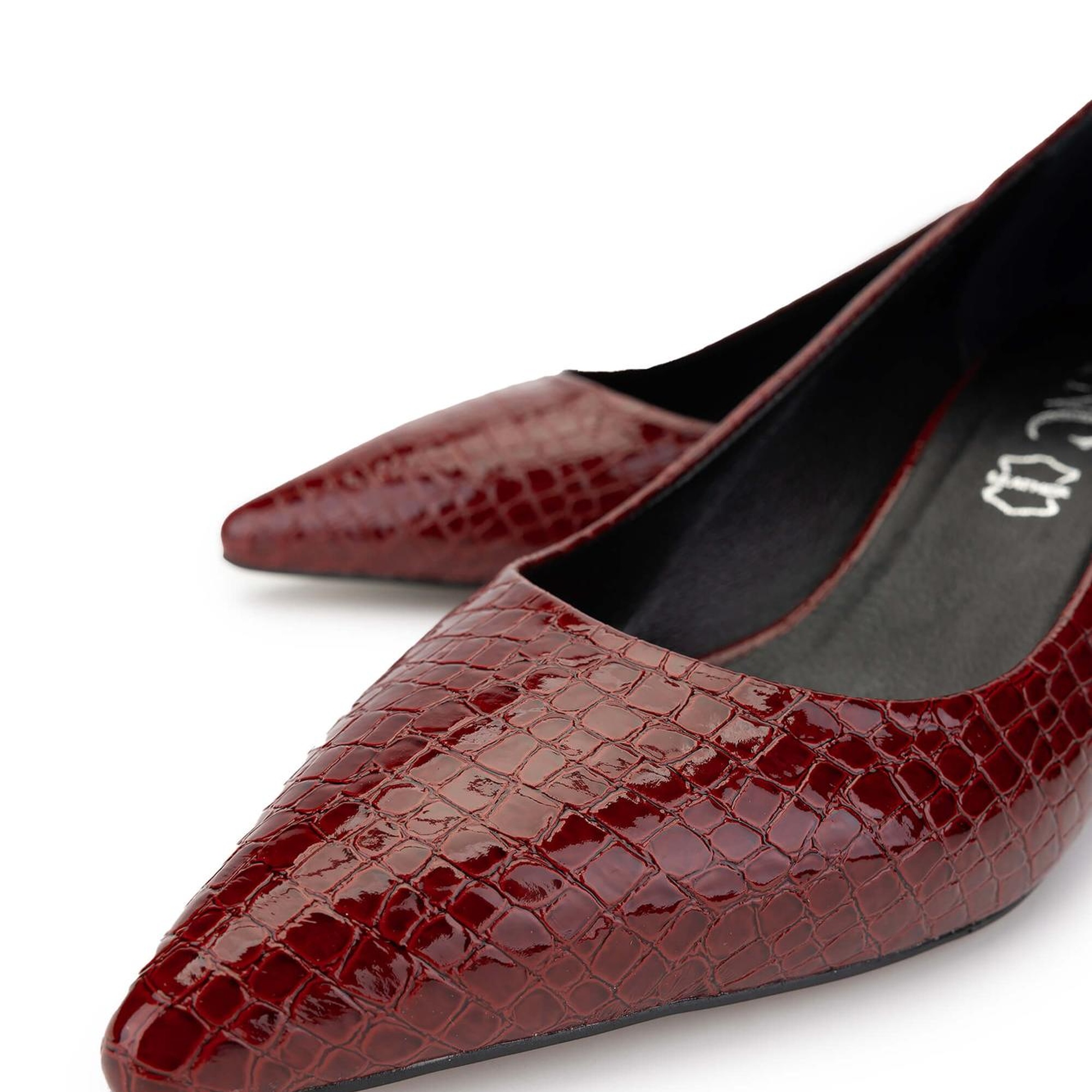 Tamer Tanca Kadın Hakiki Deri Bordo Stiletto Ayakkabı