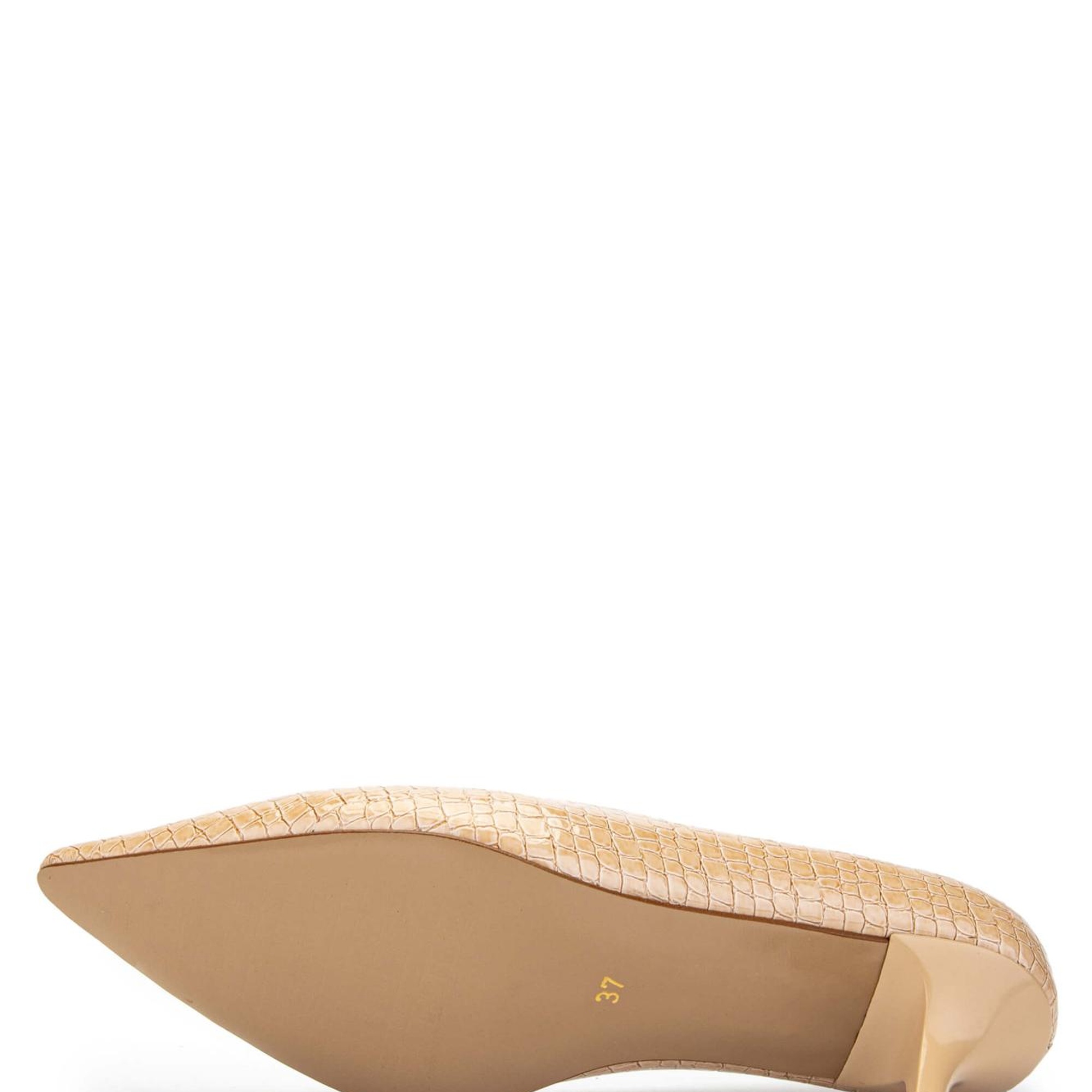 Tamer Tanca Kadın Hakiki Deri Bej Stiletto Ayakkabı