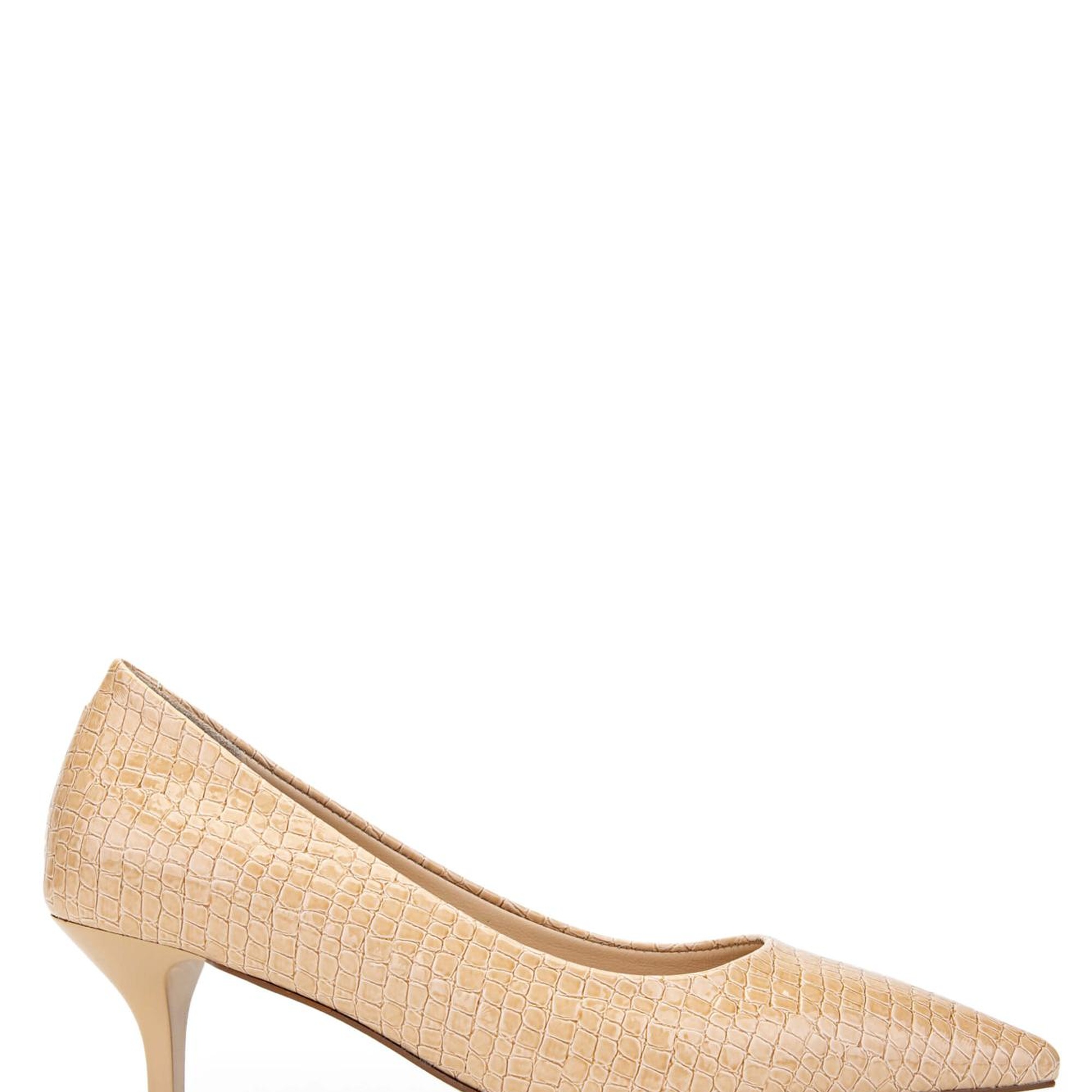 Tamer Tanca Kadın Hakiki Deri Bej Stiletto Ayakkabı