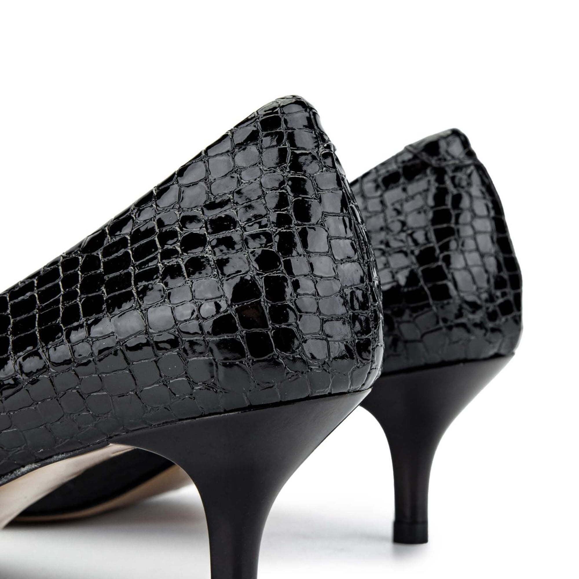 Tamer Tanca Kadın Hakiki Deri Siyah Stiletto Ayakkabı