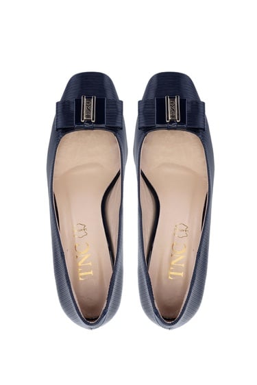  Tamer Tanca Kadın Vegan Lacivert Abiye Ayakkabı