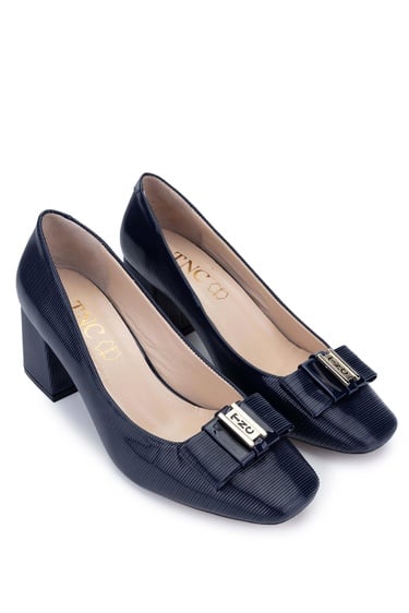  Tamer Tanca Kadın Vegan Lacivert Abiye Ayakkabı