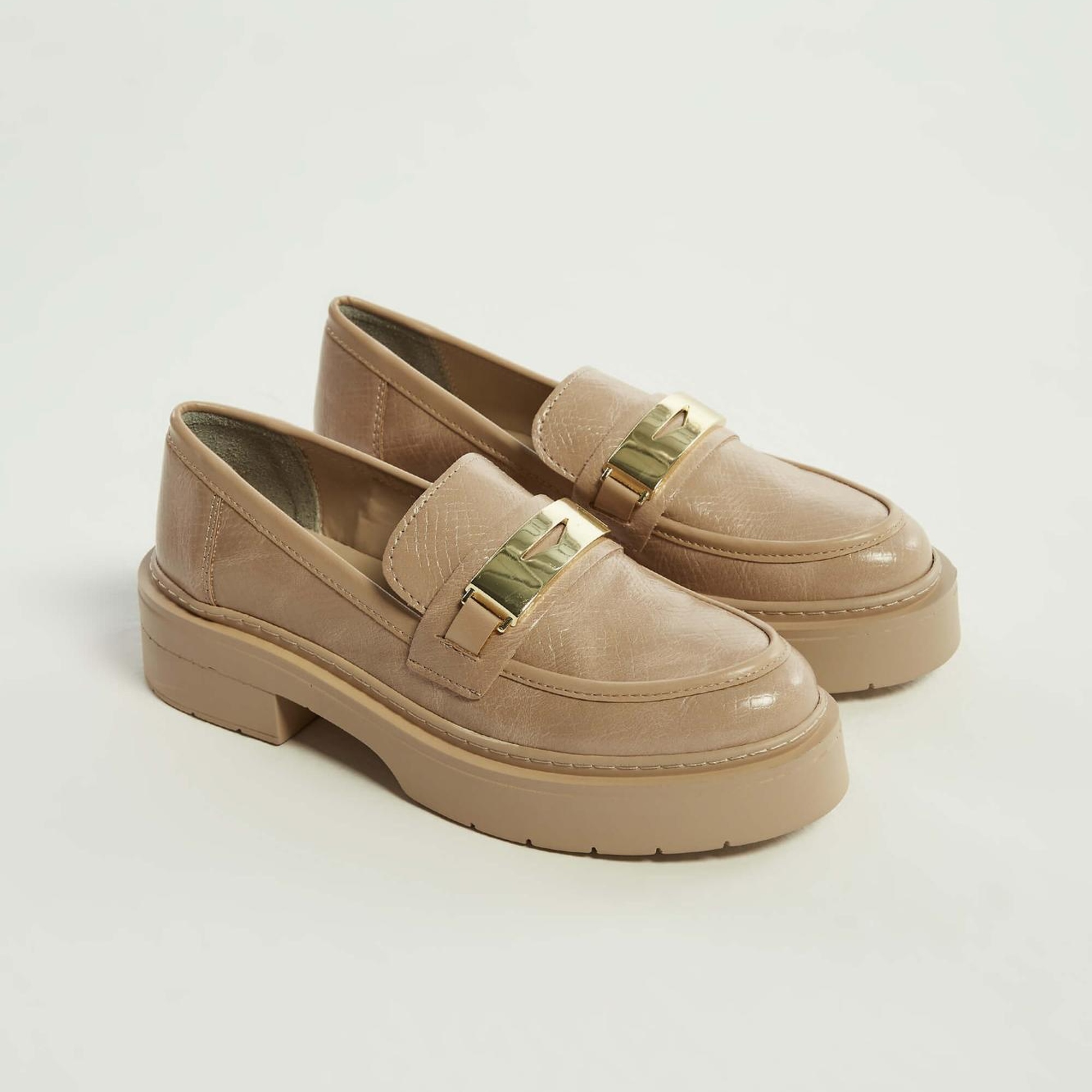 Tamer Tanca Kadın Vegan Nude Loafer Ayakkabı