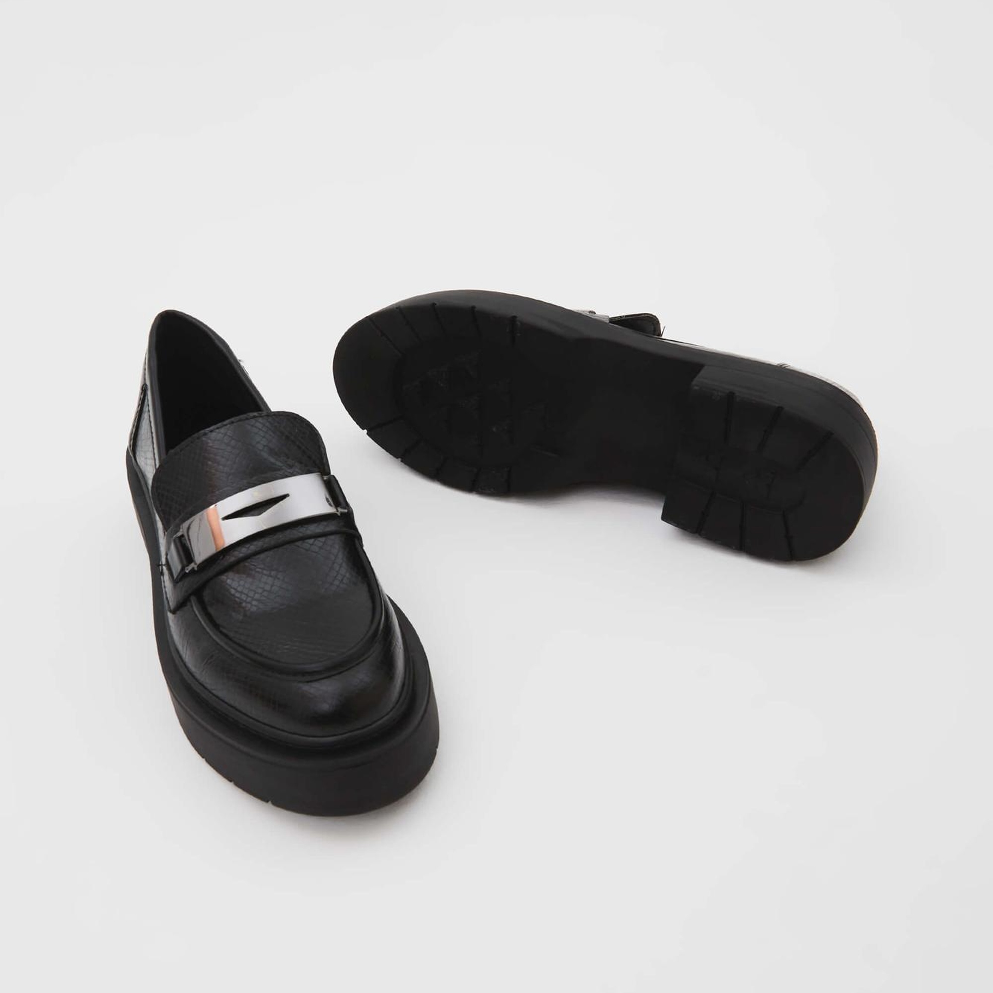 Tamer Tanca Kadın Vegan Siyah Loafer Ayakkabı