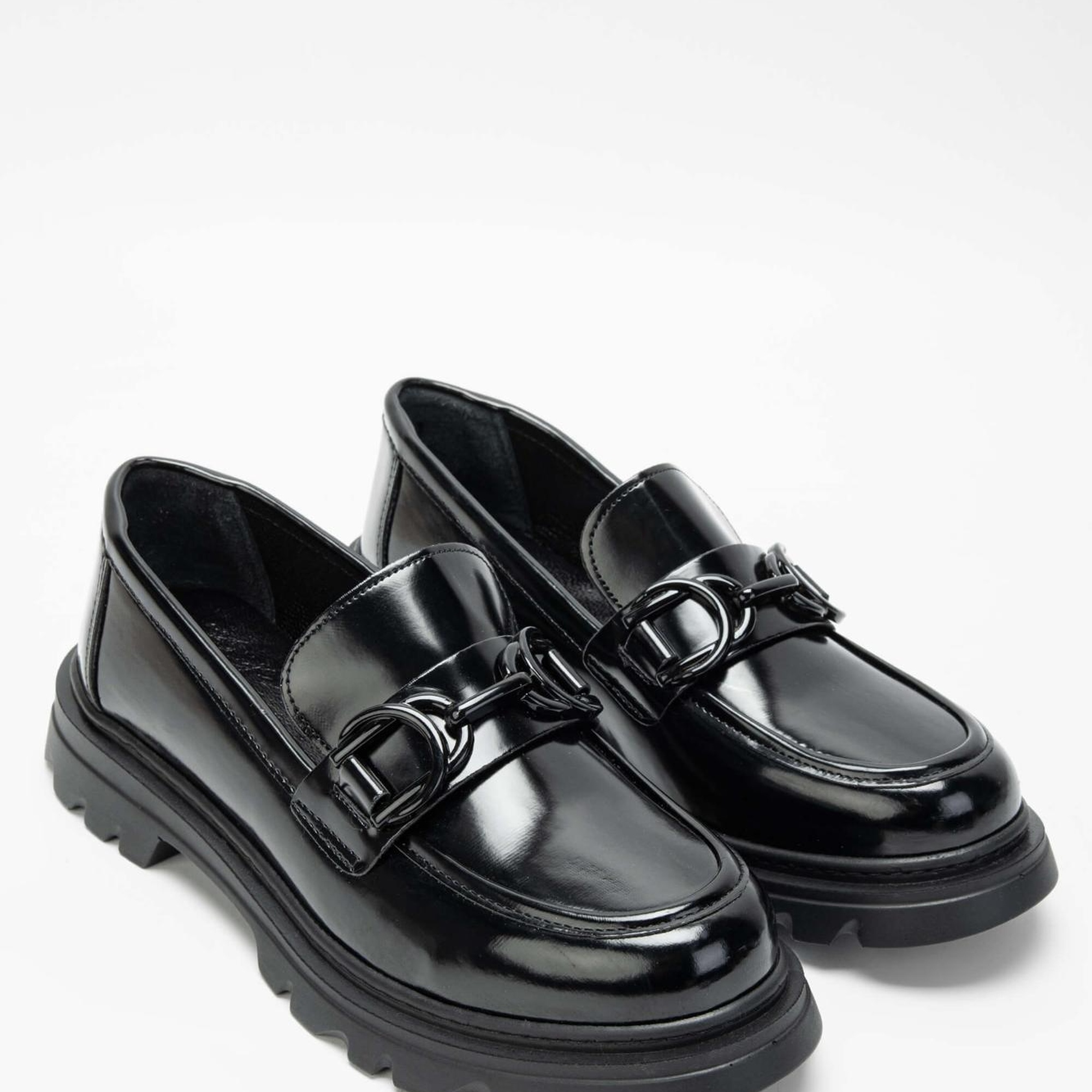 Tamer Tanca Kadın Vegan Siyah Açma Loafer Ayakkabı