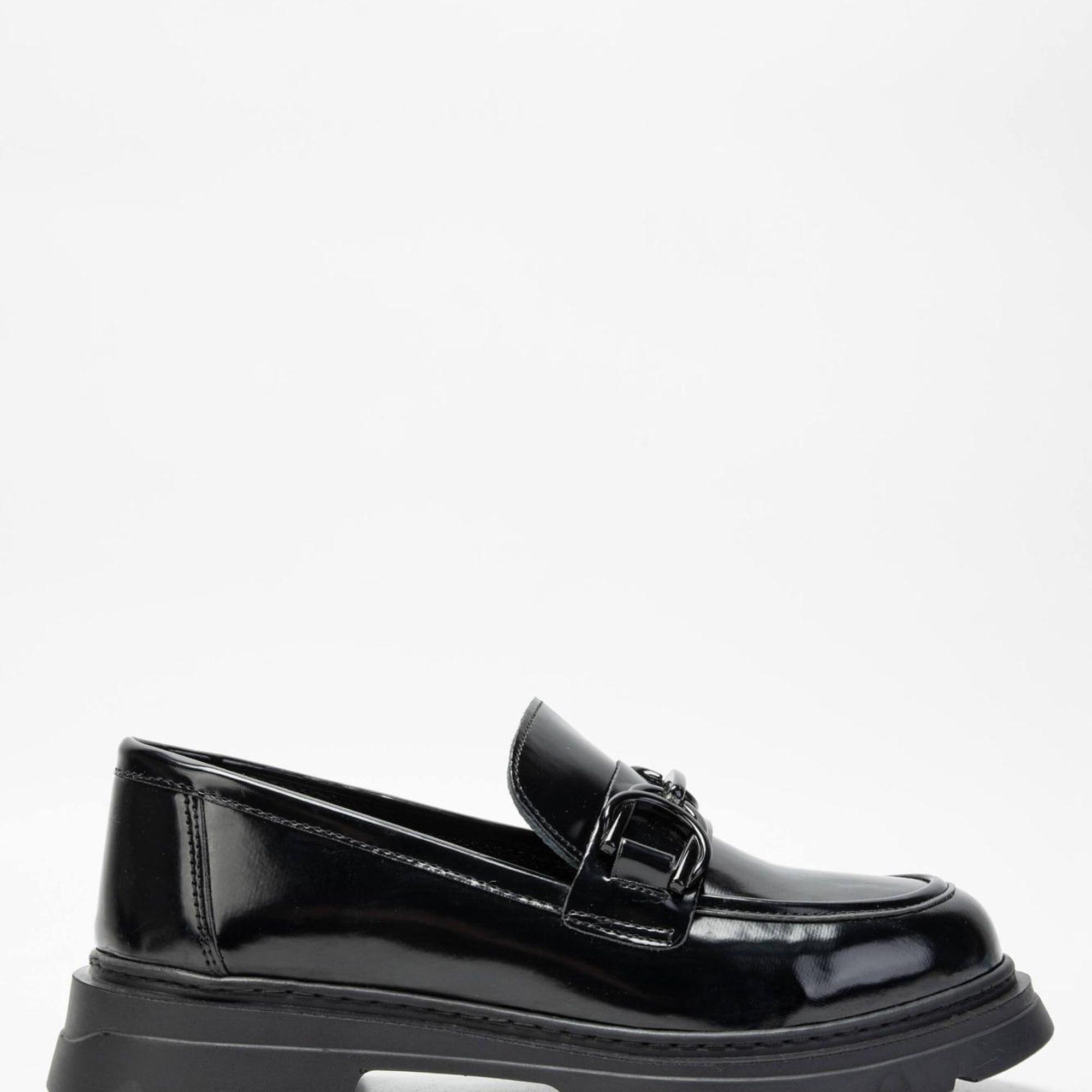 Tamer Tanca Kadın Vegan Siyah Açma Loafer Ayakkabı