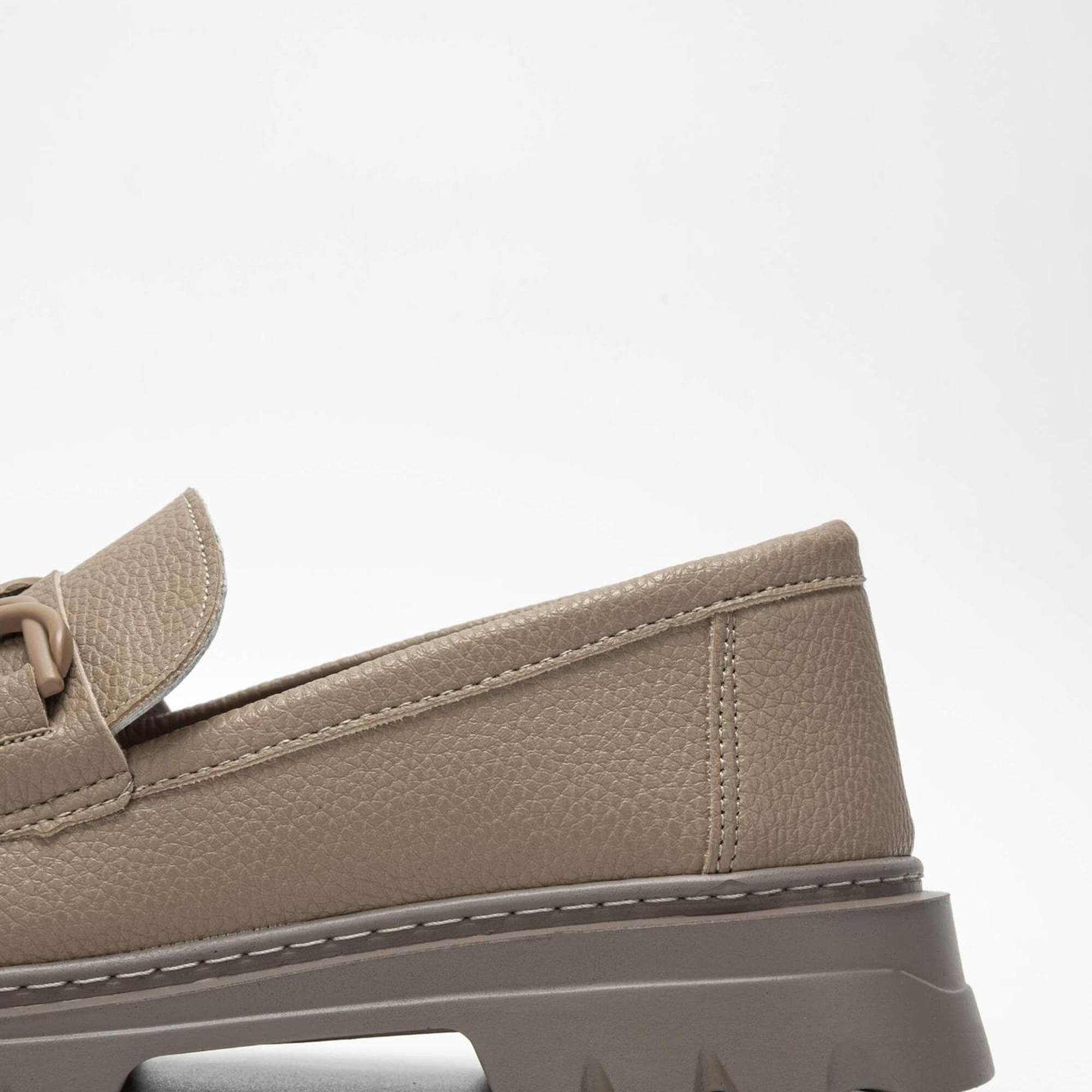 Tamer Tanca Kadın Vegan Bej Loafer Ayakkabı