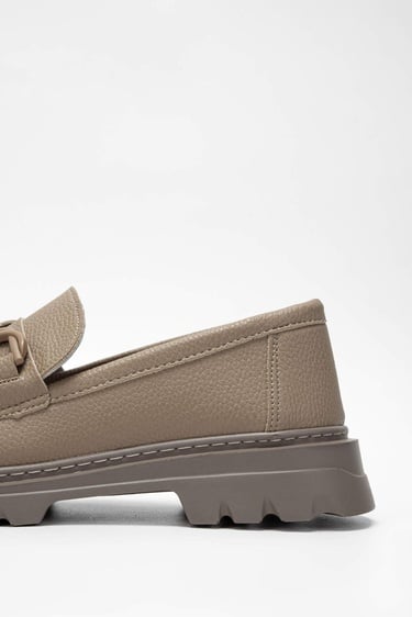  Tamer Tanca Kadın Vegan Bej Loafer Ayakkabı