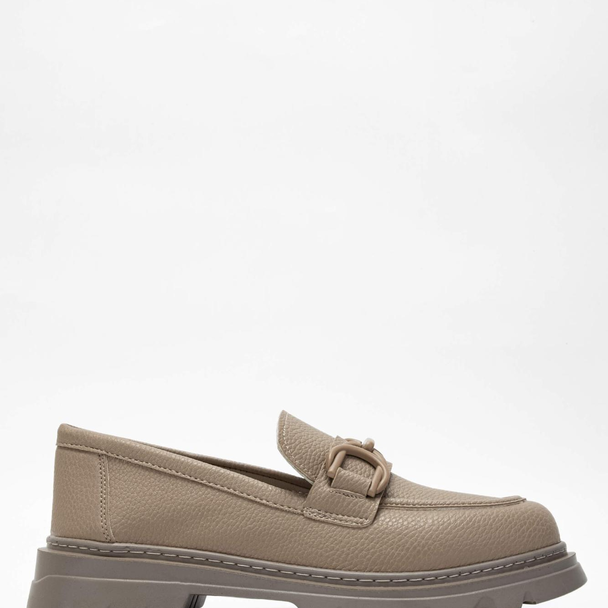 Tamer Tanca Kadın Vegan Bej Loafer Ayakkabı