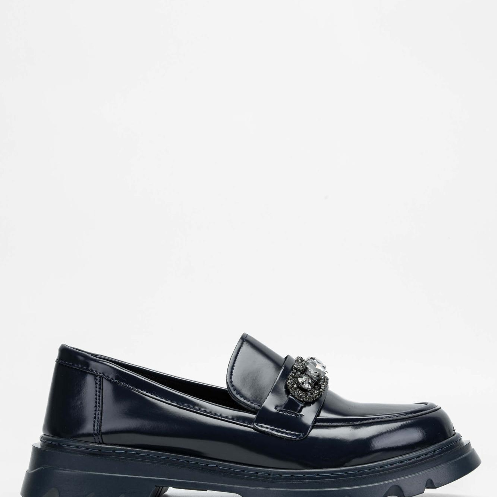 Tamer Tanca Kadın Vegan Lacivert Loafer Ayakkabı