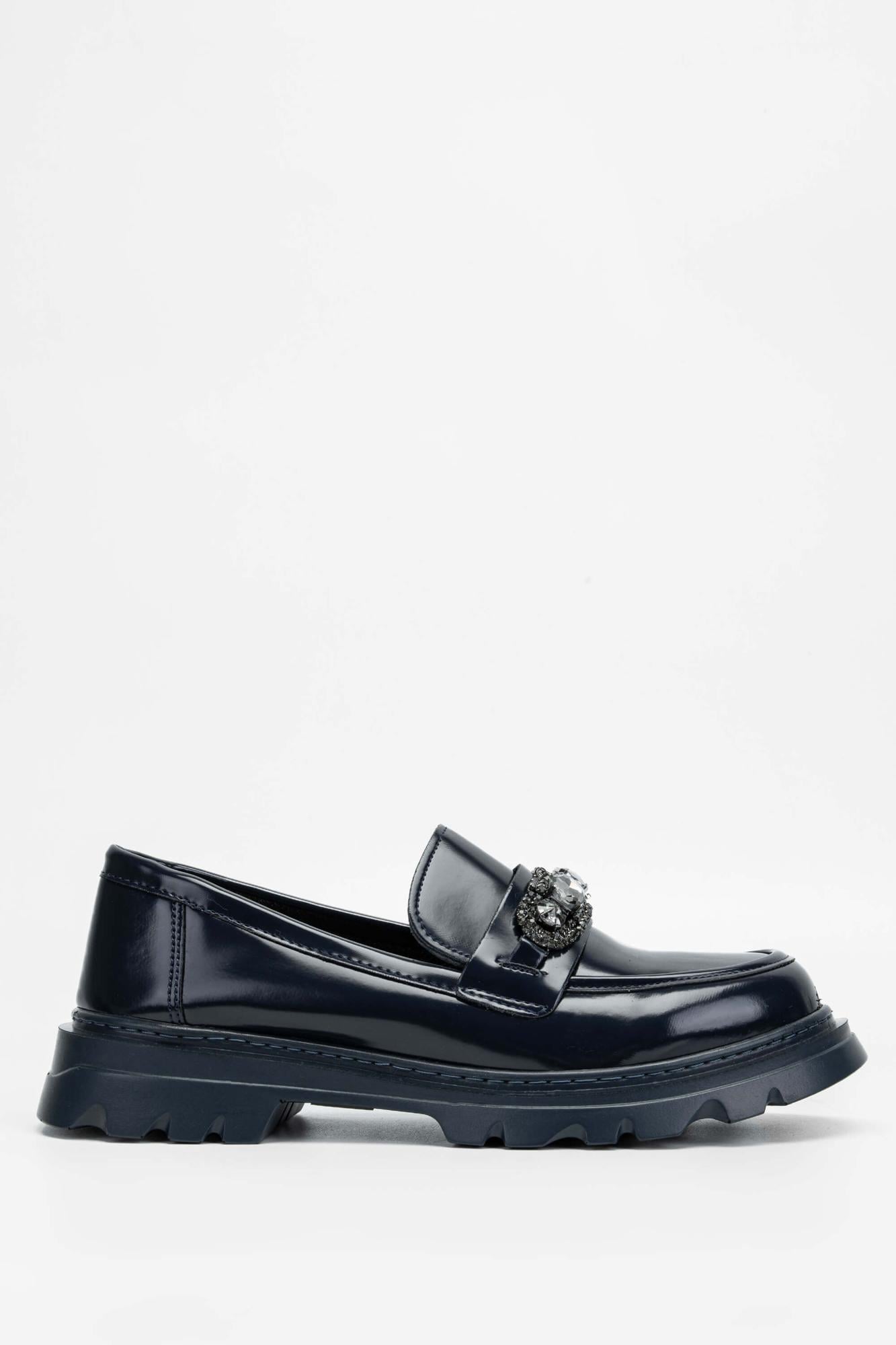  Tamer Tanca Kadın Vegan Lacivert Loafer Ayakkabı