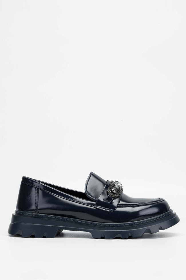  Tamer Tanca Kadın Vegan Lacivert Loafer Ayakkabı