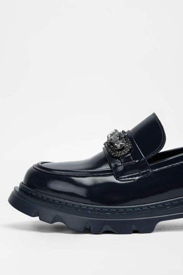  Tamer Tanca Kadın Vegan Lacivert Loafer Ayakkabı