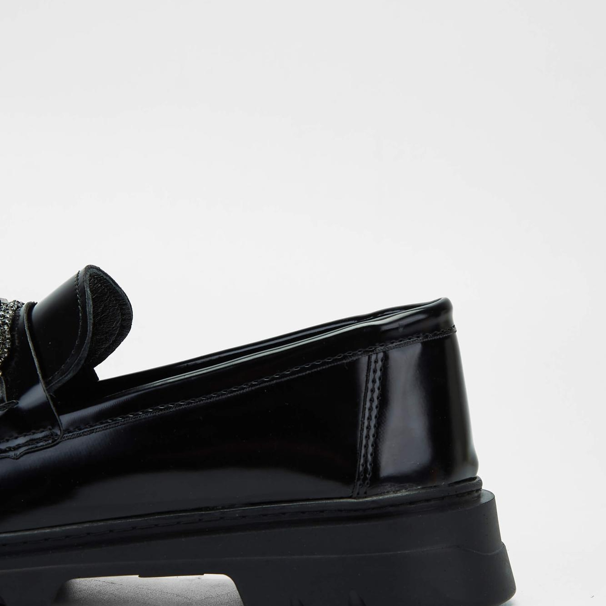 Tamer Tanca Kadın Vegan Siyah Açma Loafer Ayakkabı