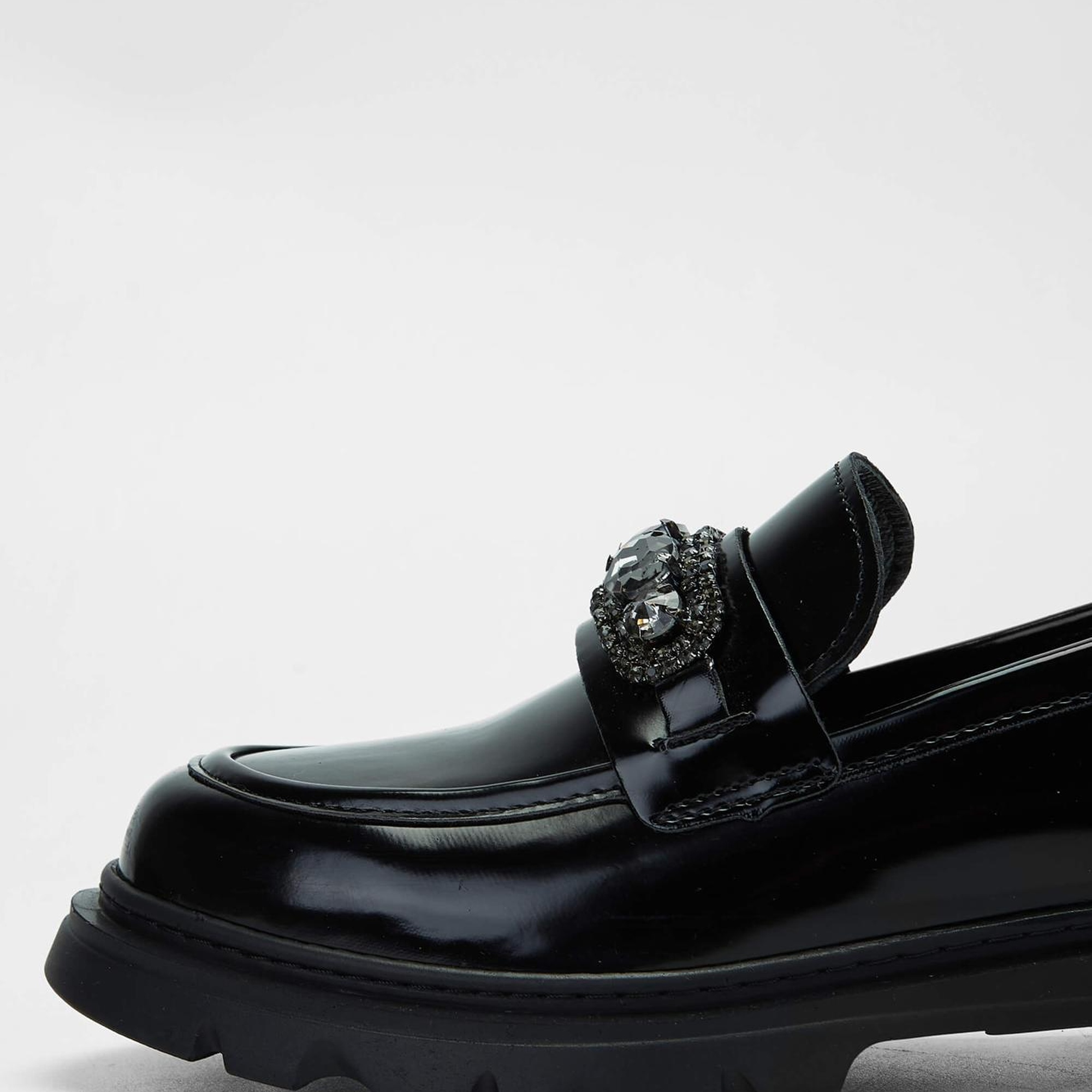 Tamer Tanca Kadın Vegan Siyah Açma Loafer Ayakkabı