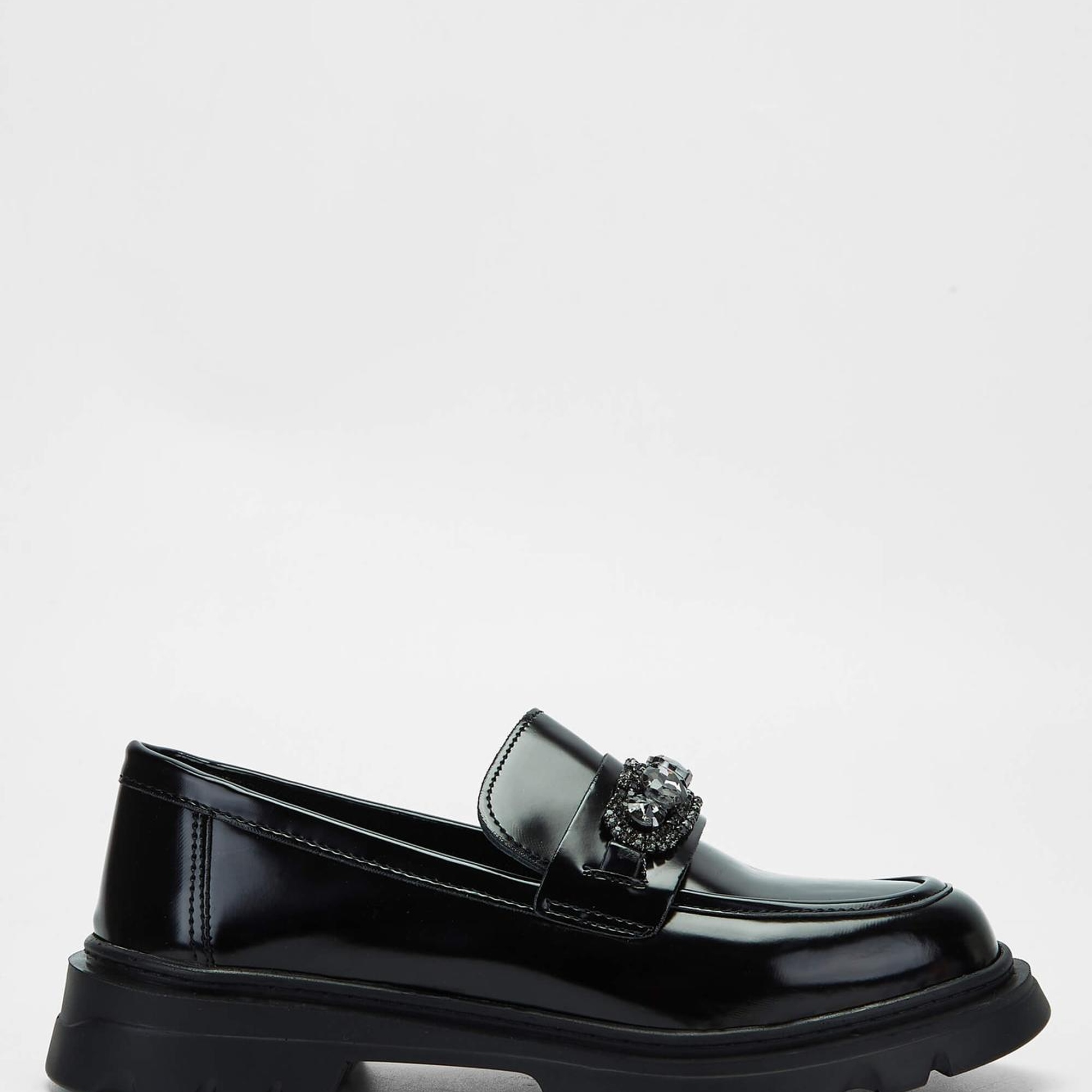 Tamer Tanca Kadın Vegan Siyah Açma Loafer Ayakkabı