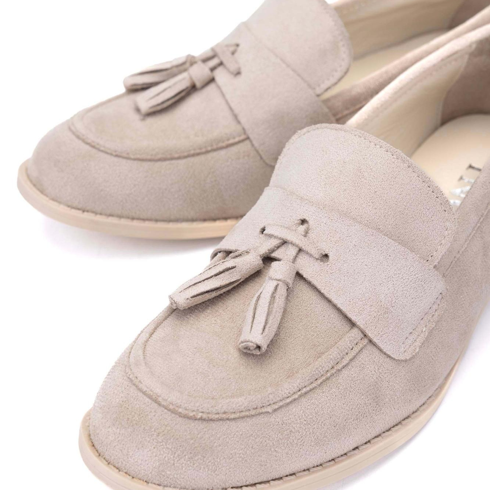 Tamer Tanca Kadın Vegan Bej Loafer Ayakkabı