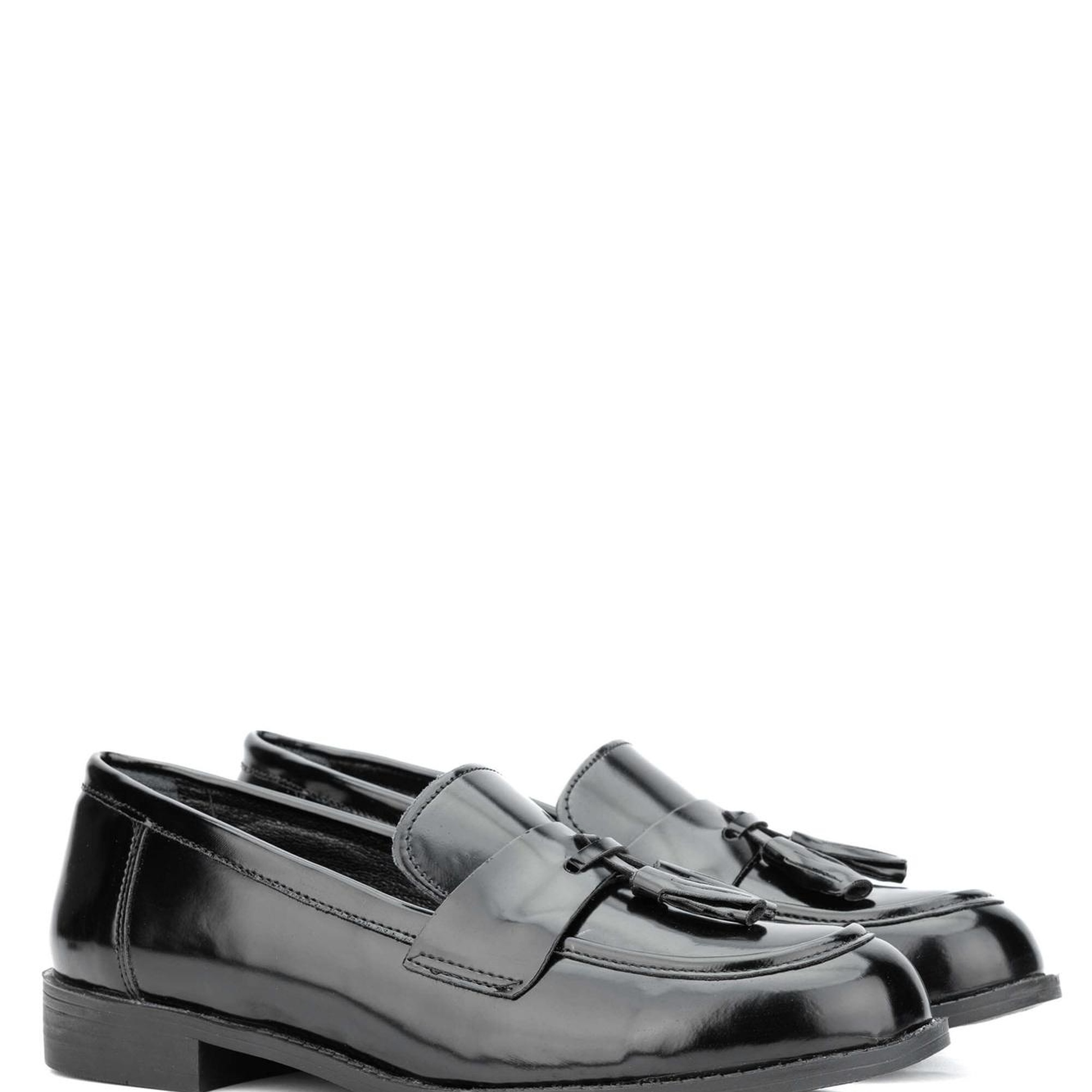 Tamer Tanca Kadın Vegan Siyah Açma Loafer Ayakkabı