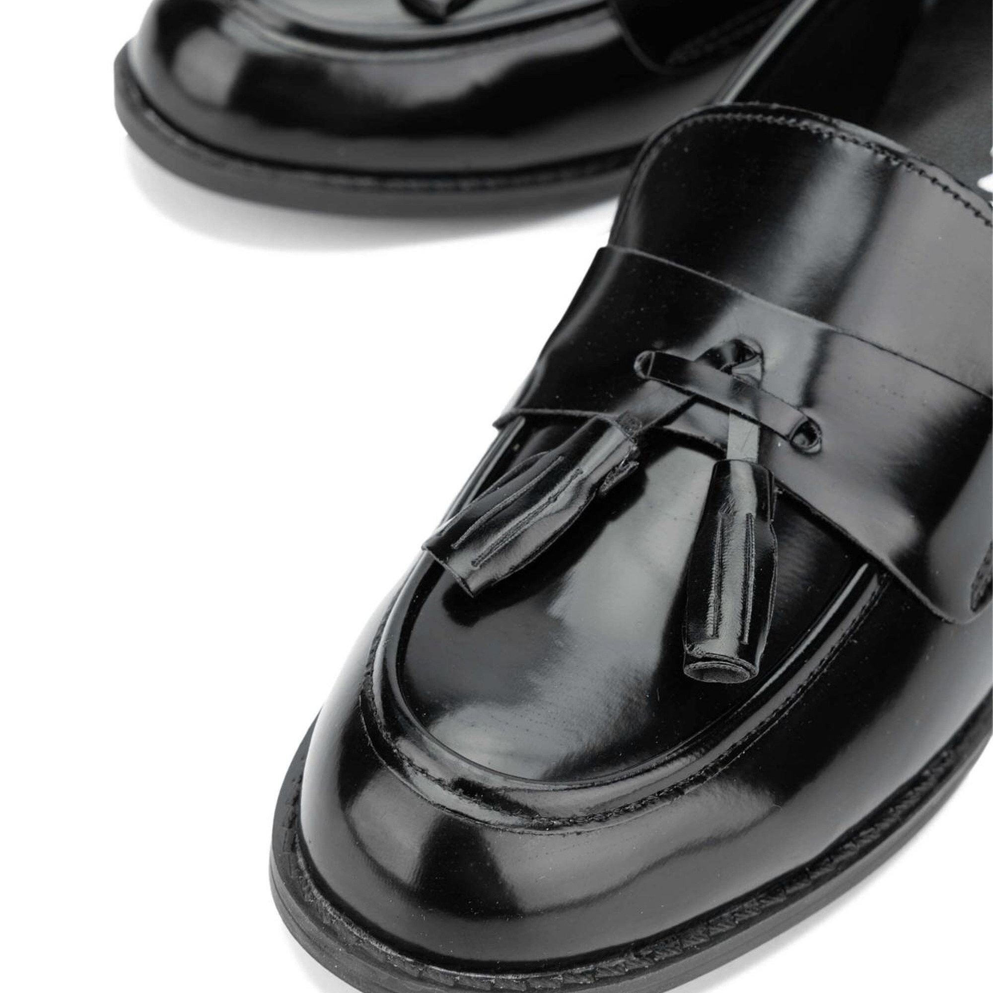 Tamer Tanca Kadın Vegan Siyah Açma Loafer Ayakkabı