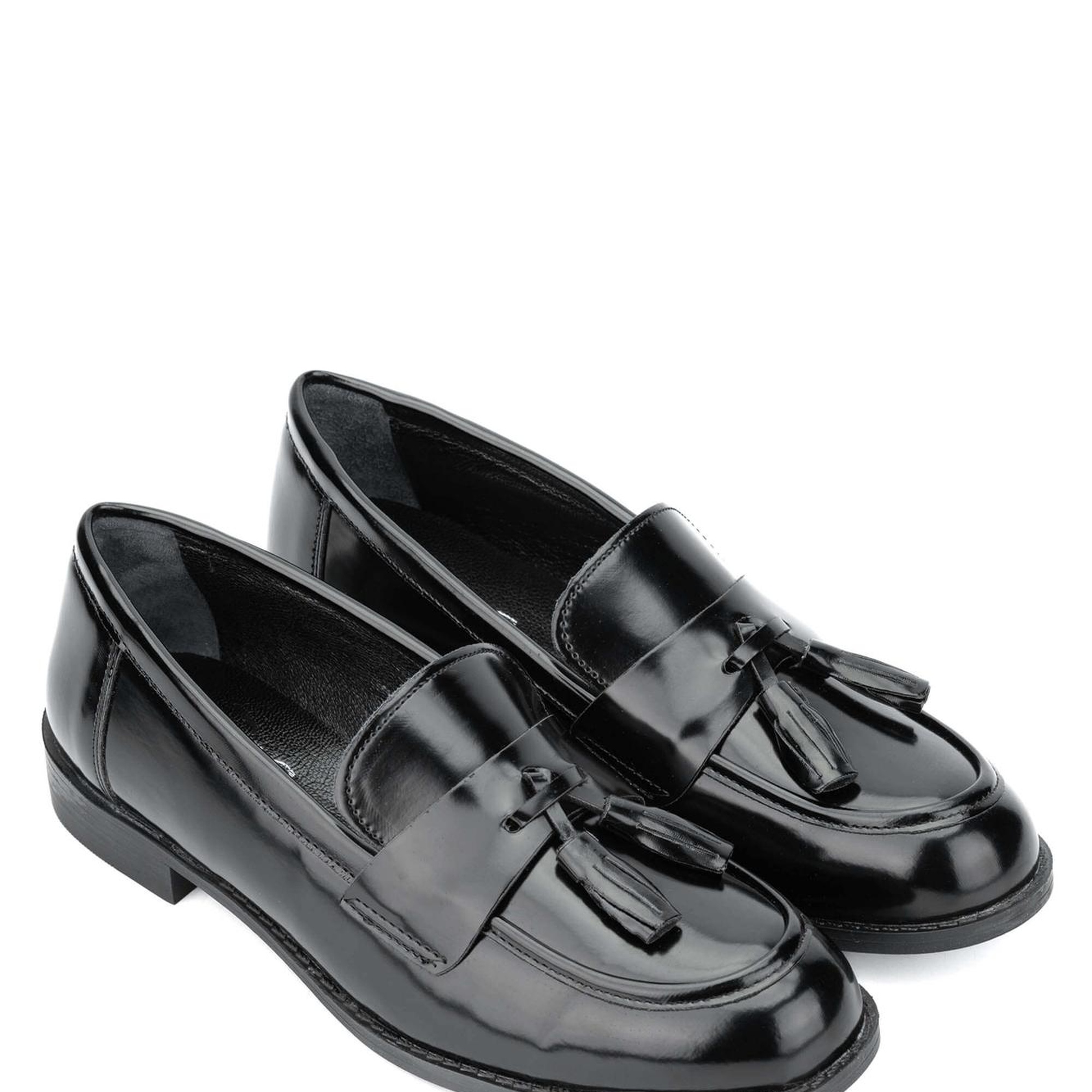 Tamer Tanca Kadın Vegan Siyah Açma Loafer Ayakkabı