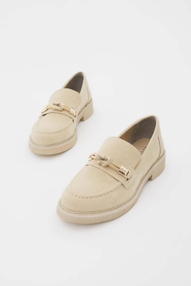 Tamer Tanca Kadın Vegan Bej Loafer Ayakkabı