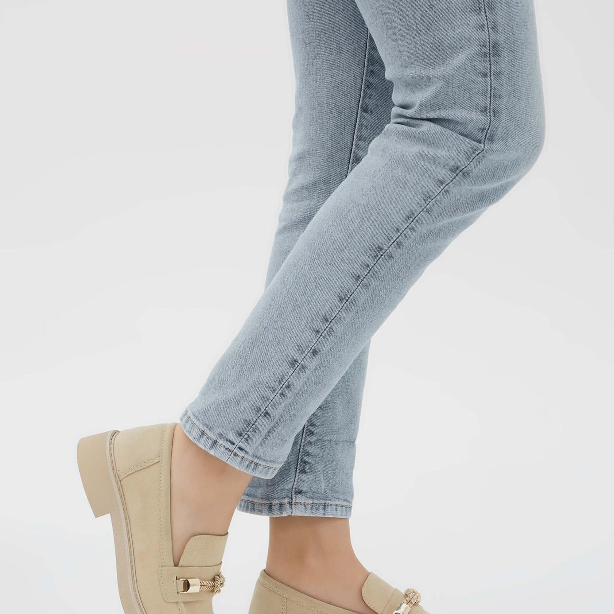 Tamer Tanca Kadın Vegan Bej Loafer Ayakkabı