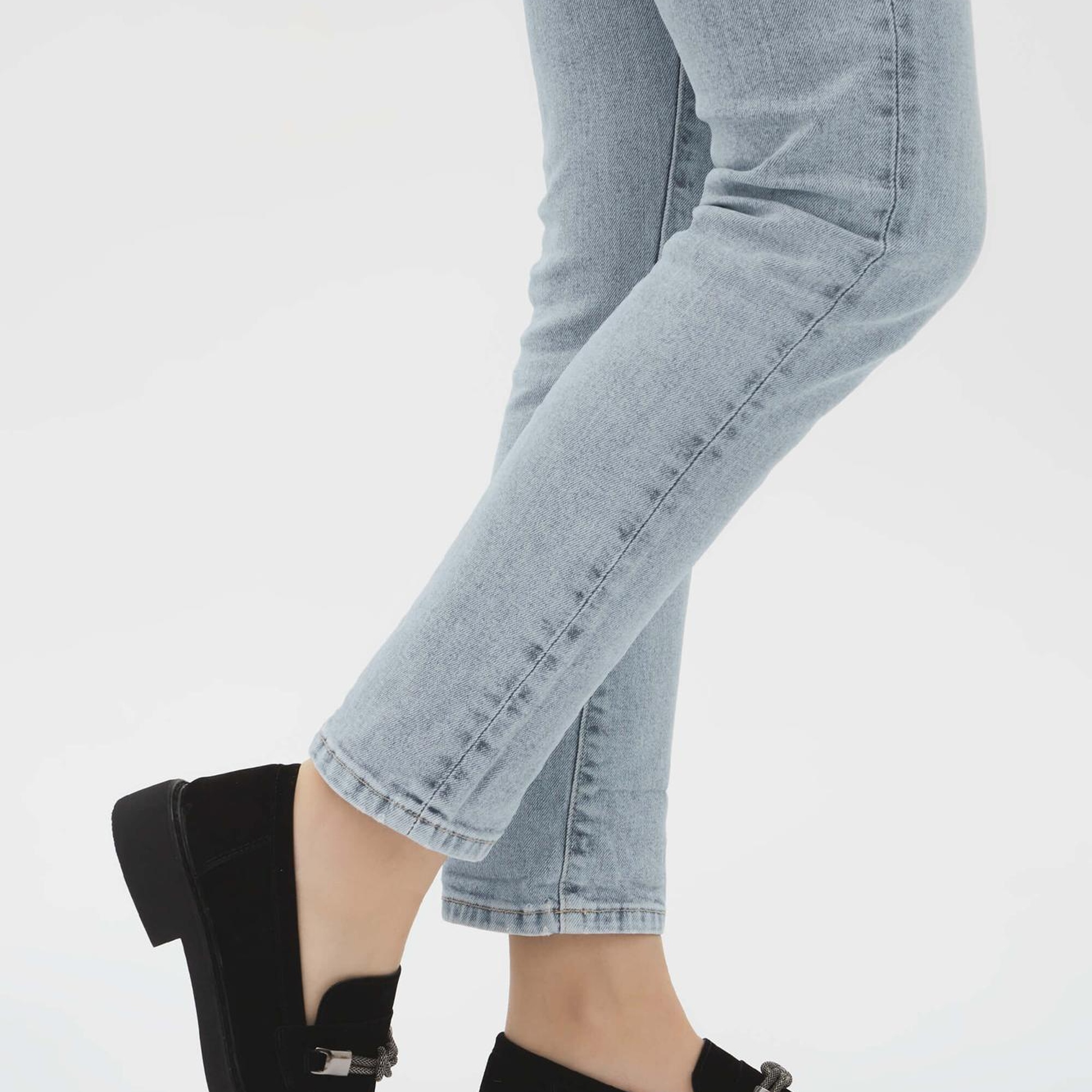 Tamer Tanca Kadın Vegan Siyah Süet Loafer Ayakkabı