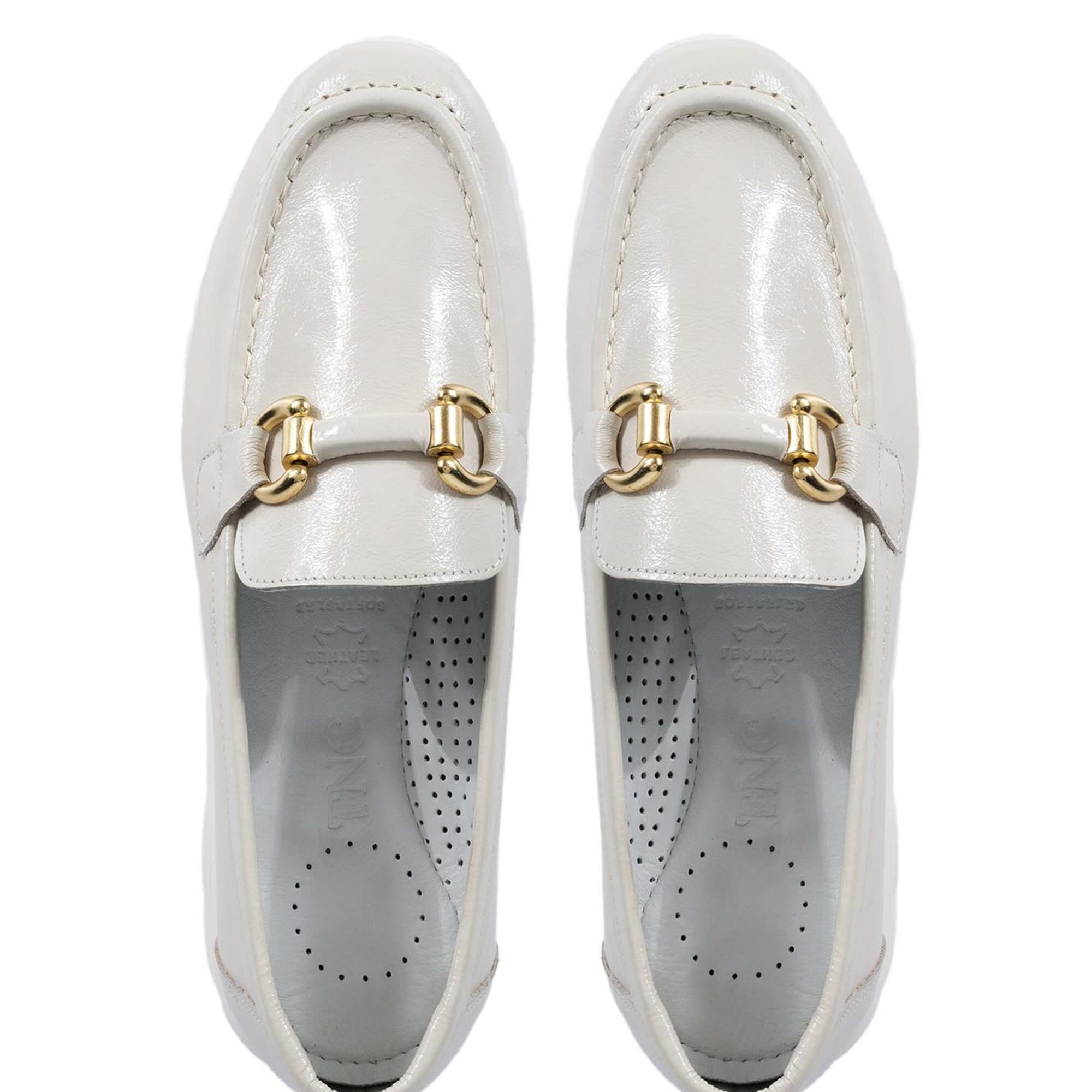 Tamer Tanca Kadın Hakiki Deri Bej Loafer Ayakkabı