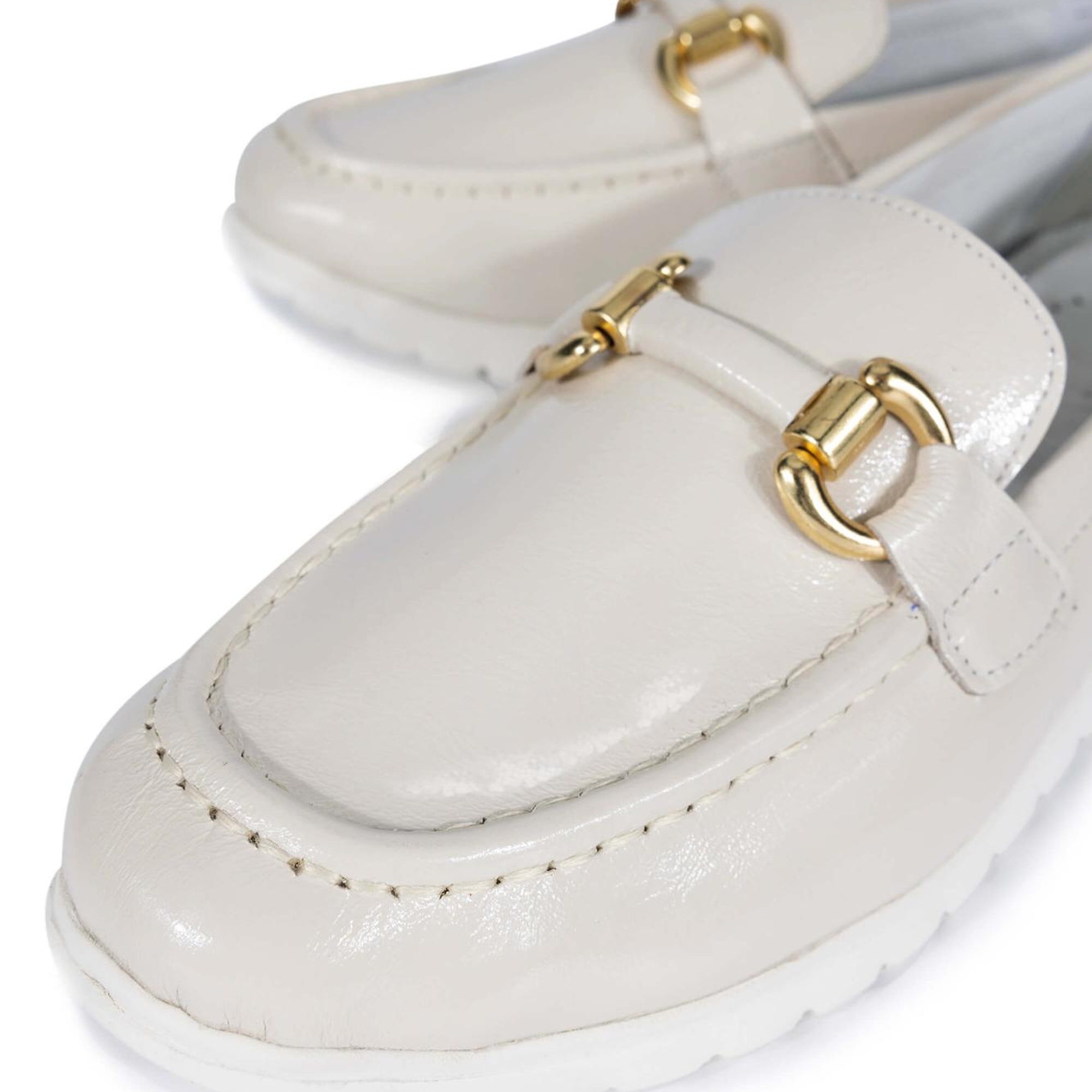 Tamer Tanca Kadın Hakiki Deri Bej Loafer Ayakkabı