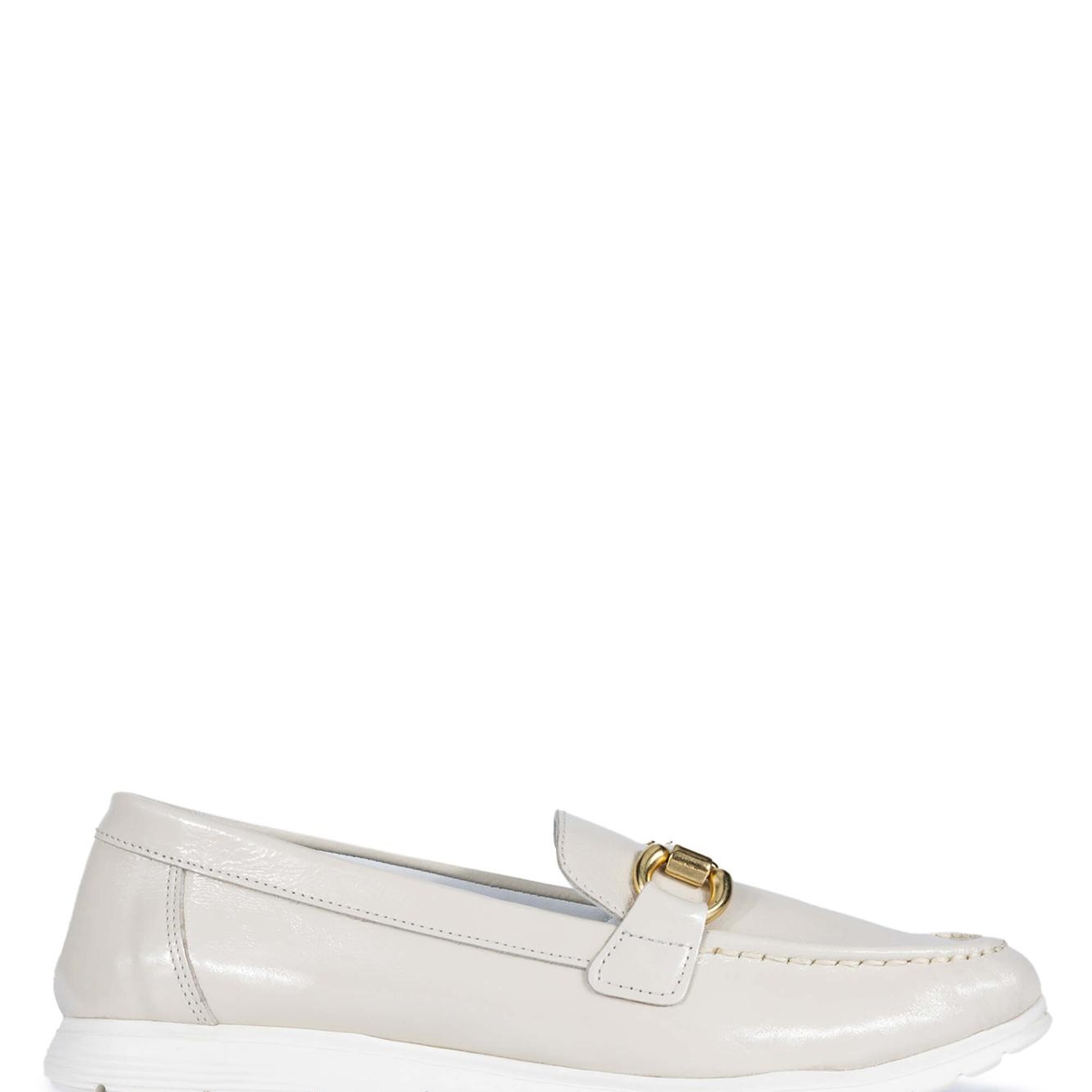 Tamer Tanca Kadın Hakiki Deri Bej Loafer Ayakkabı