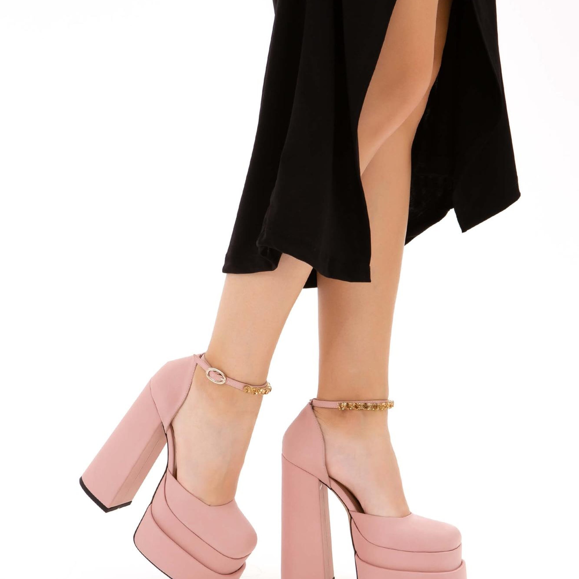 Tamer Tanca Kadın Hakiki Deri Pembe Platform Ayakkabı