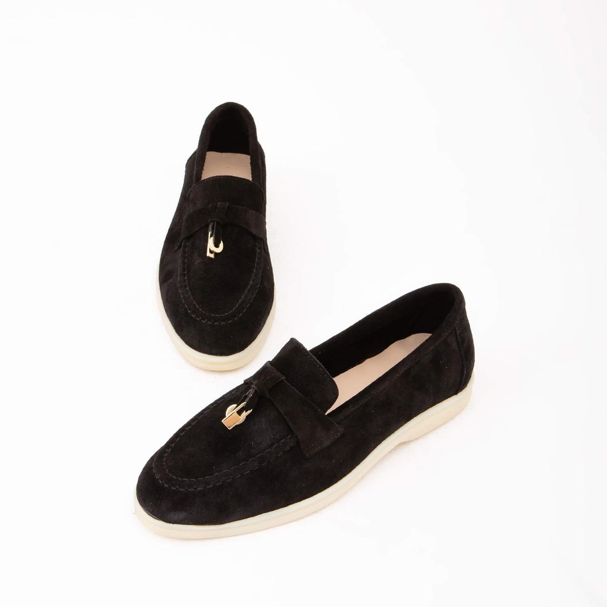 Tamer Tanca Kadın Hakiki Deri Siyah Loafer Ayakkabı