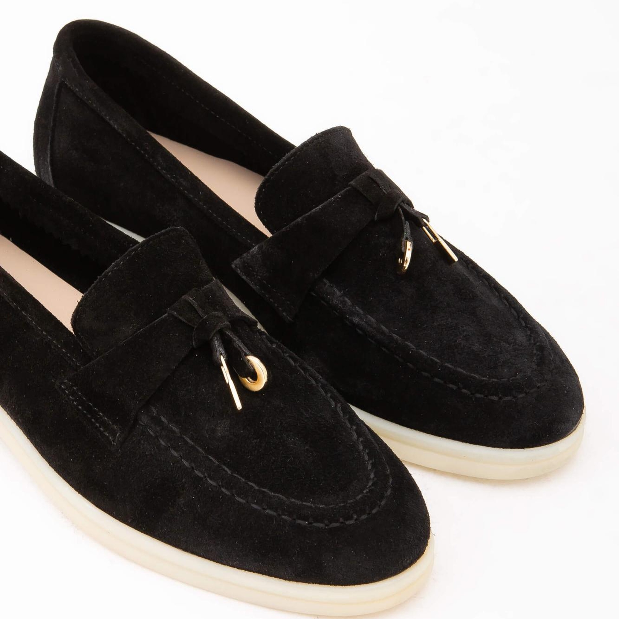 Tamer Tanca Kadın Hakiki Deri Siyah Loafer Ayakkabı