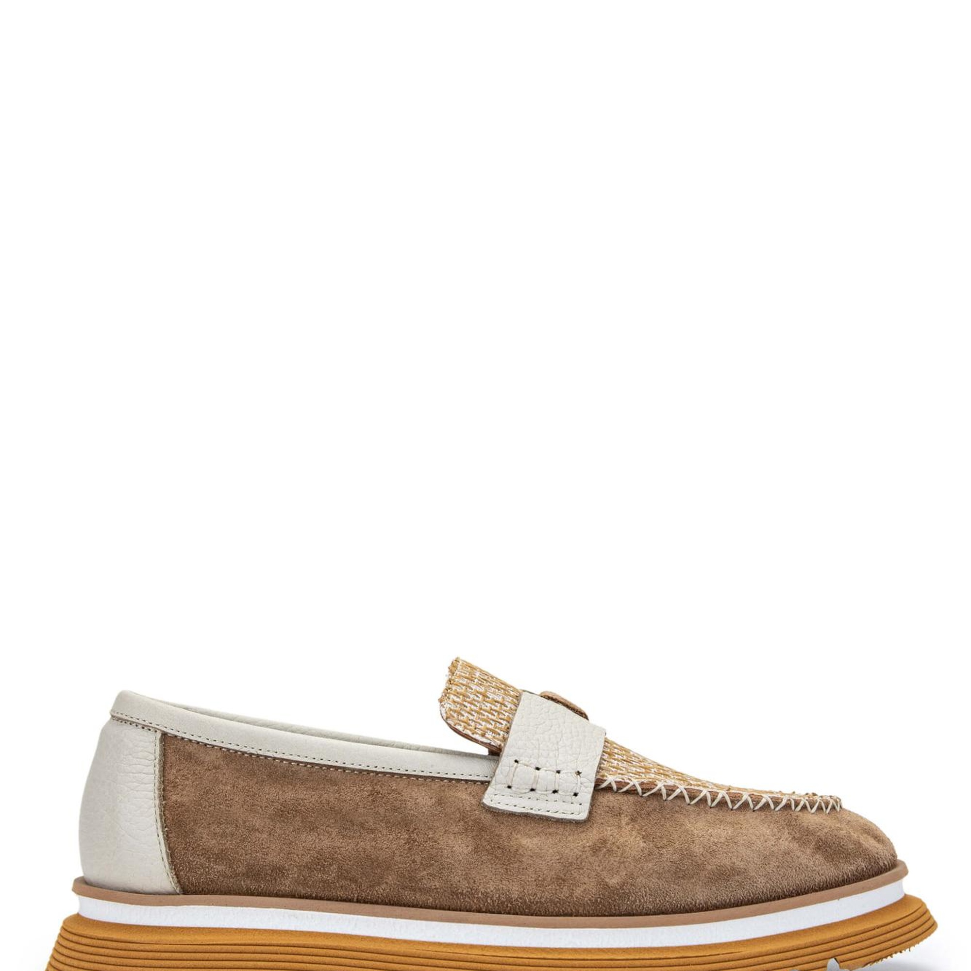 Tamer Tanca Kadın Hakiki Deri Tütün Süet Loafer Ayakkabı