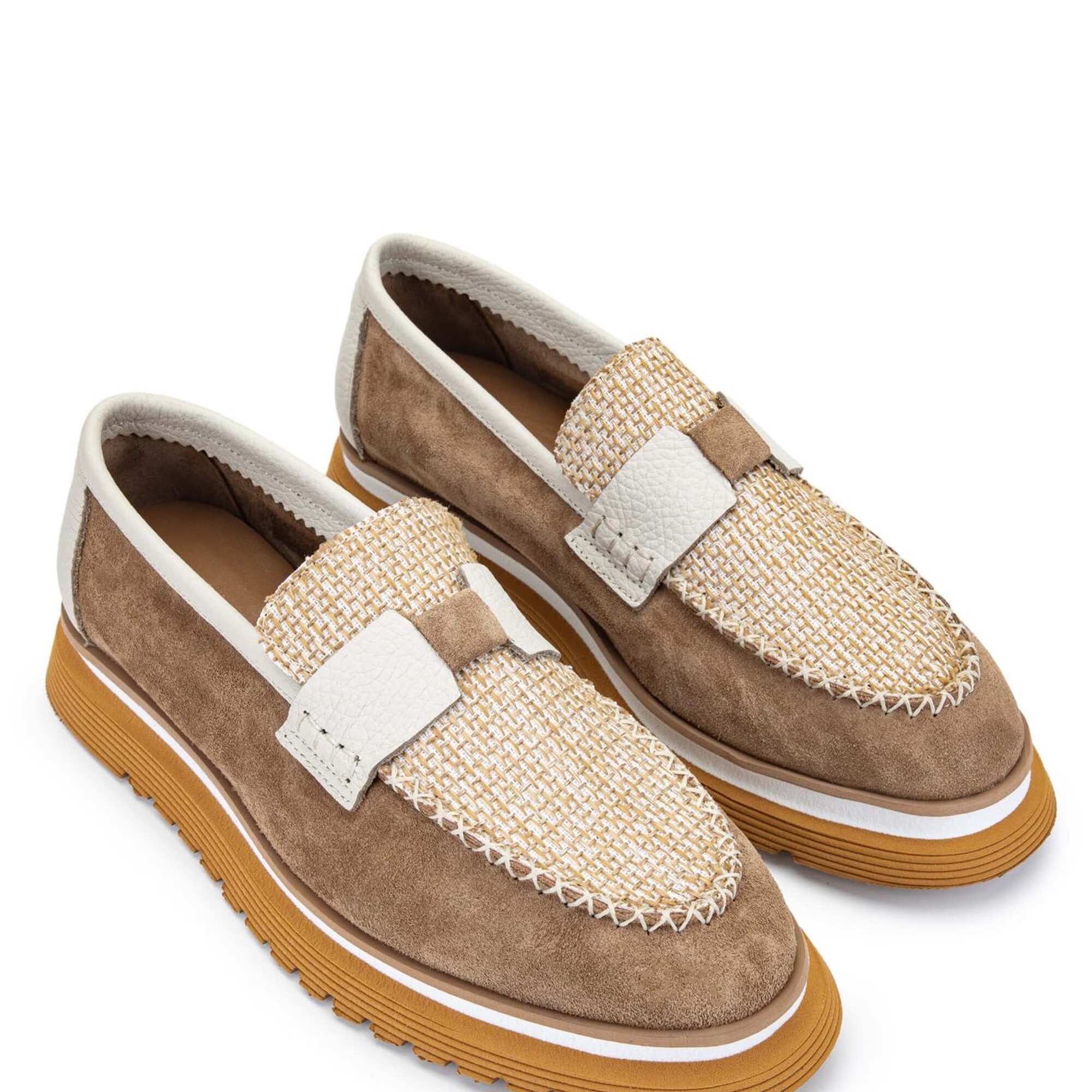 Tamer Tanca Kadın Hakiki Deri Tütün Süet Loafer Ayakkabı