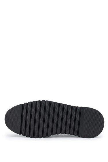  Tamer Tanca Kadın Hakiki Deri Siyah Süet Loafer Ayakkabı