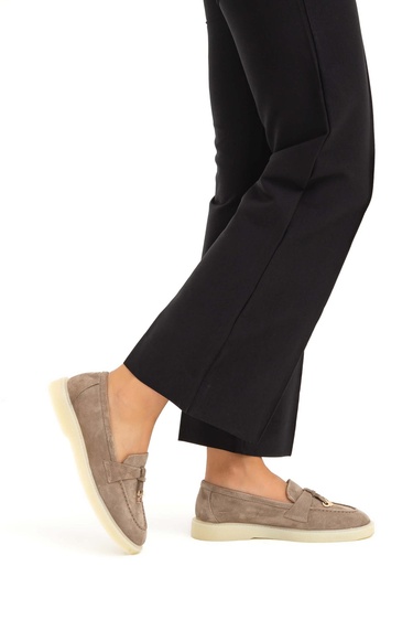  Tamer Tanca Kadın Hakiki Deri Vizon Loafer Ayakkabı