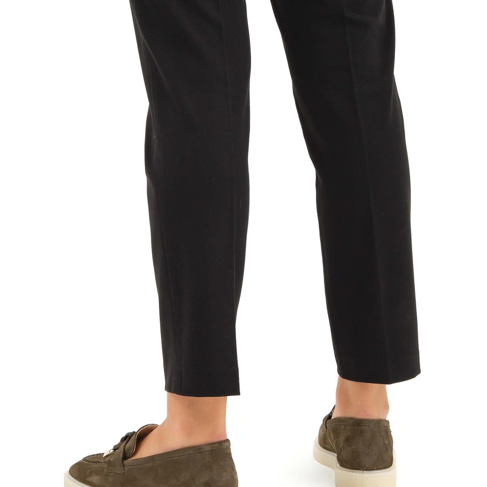 Tamer Tanca Kadın Hakiki Deri Haki Süet Loafer Ayakkabı