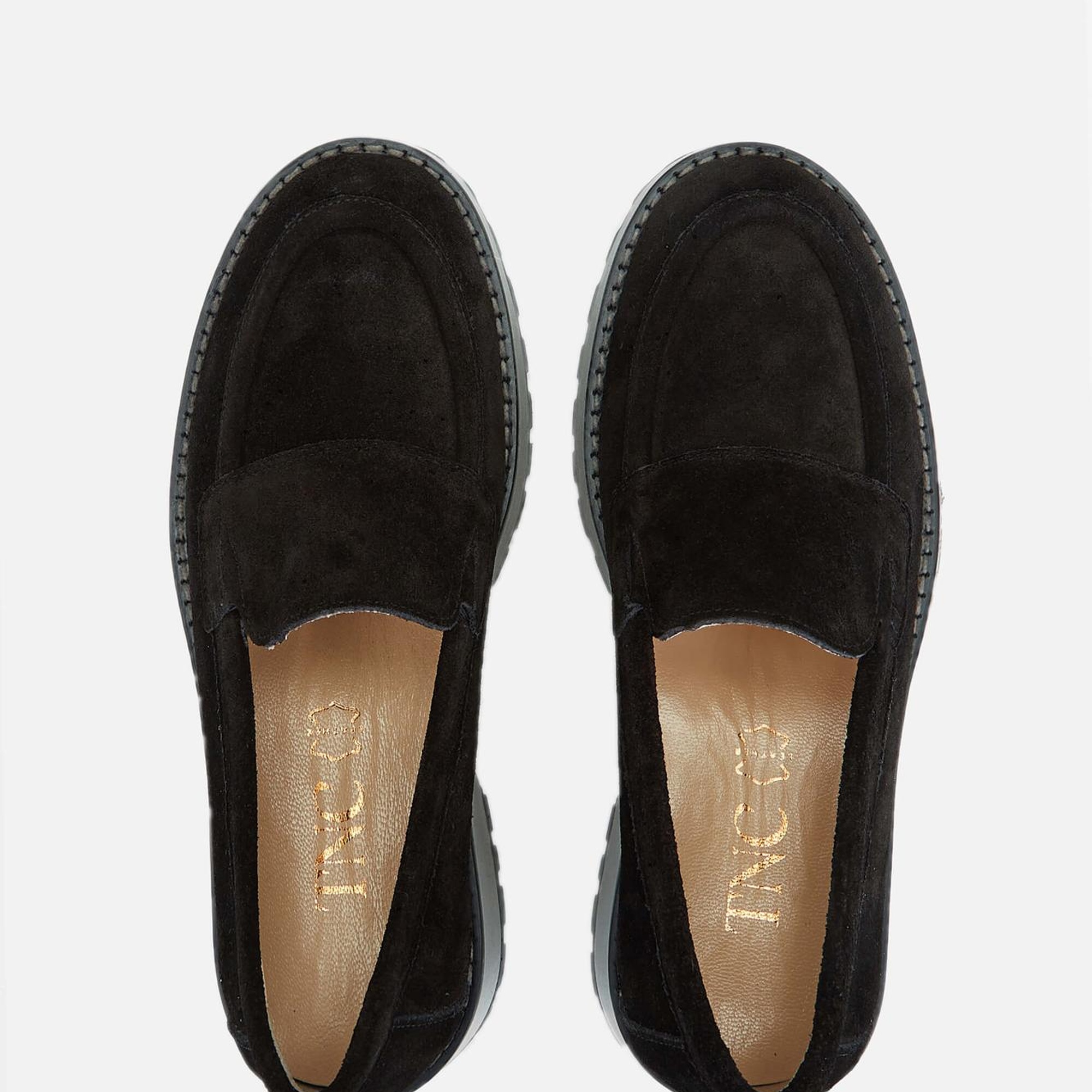 Tamer Tanca Kadın Hakiki Deri Siyah Süet Loafer Ayakkabı