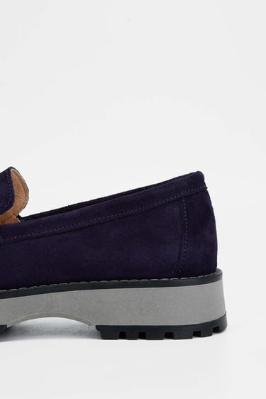  Tamer Tanca Kadın Hakiki Deri Lacivert Süet Loafer Ayakkabı